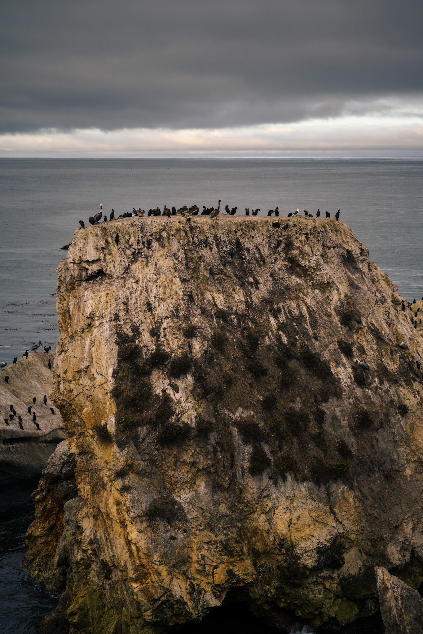 Layers of light fighting the clouds.