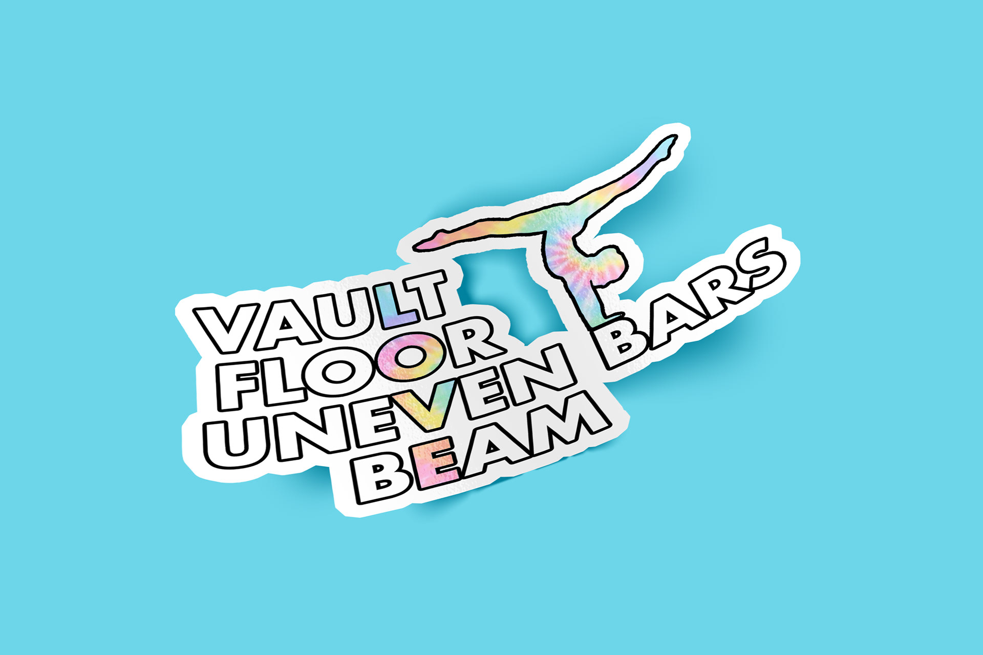 Gymnastics Sticker Design Mock-Up