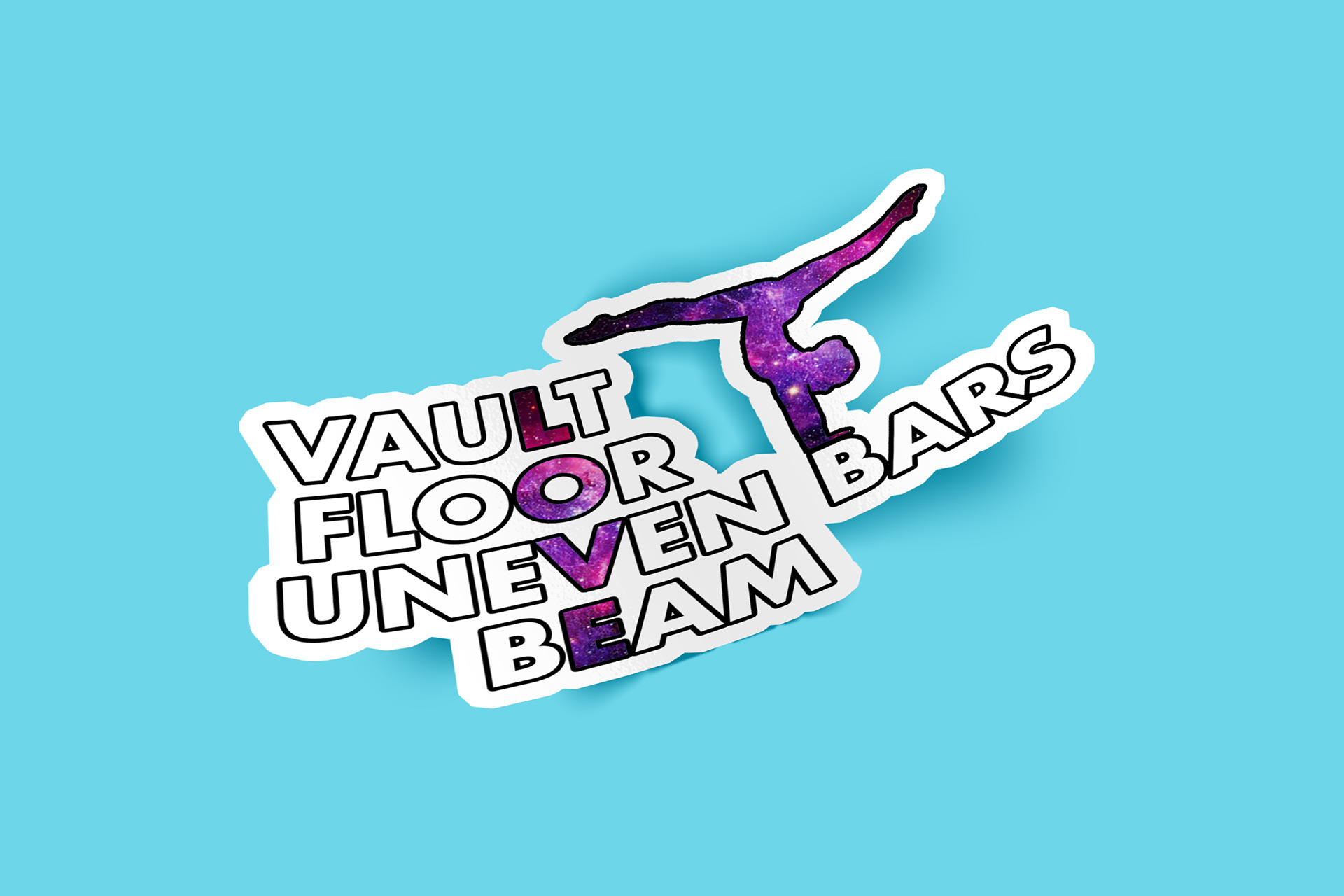 Gymnastics Sticker Design Mock-Up