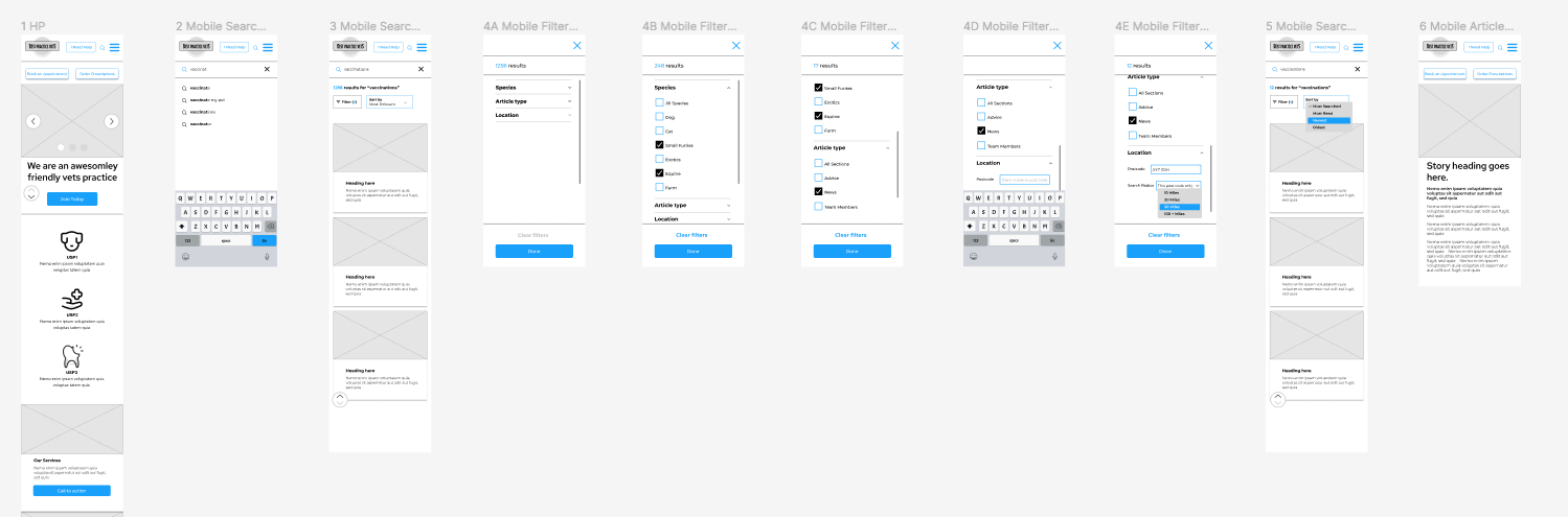 Mobile UI - Wireframes