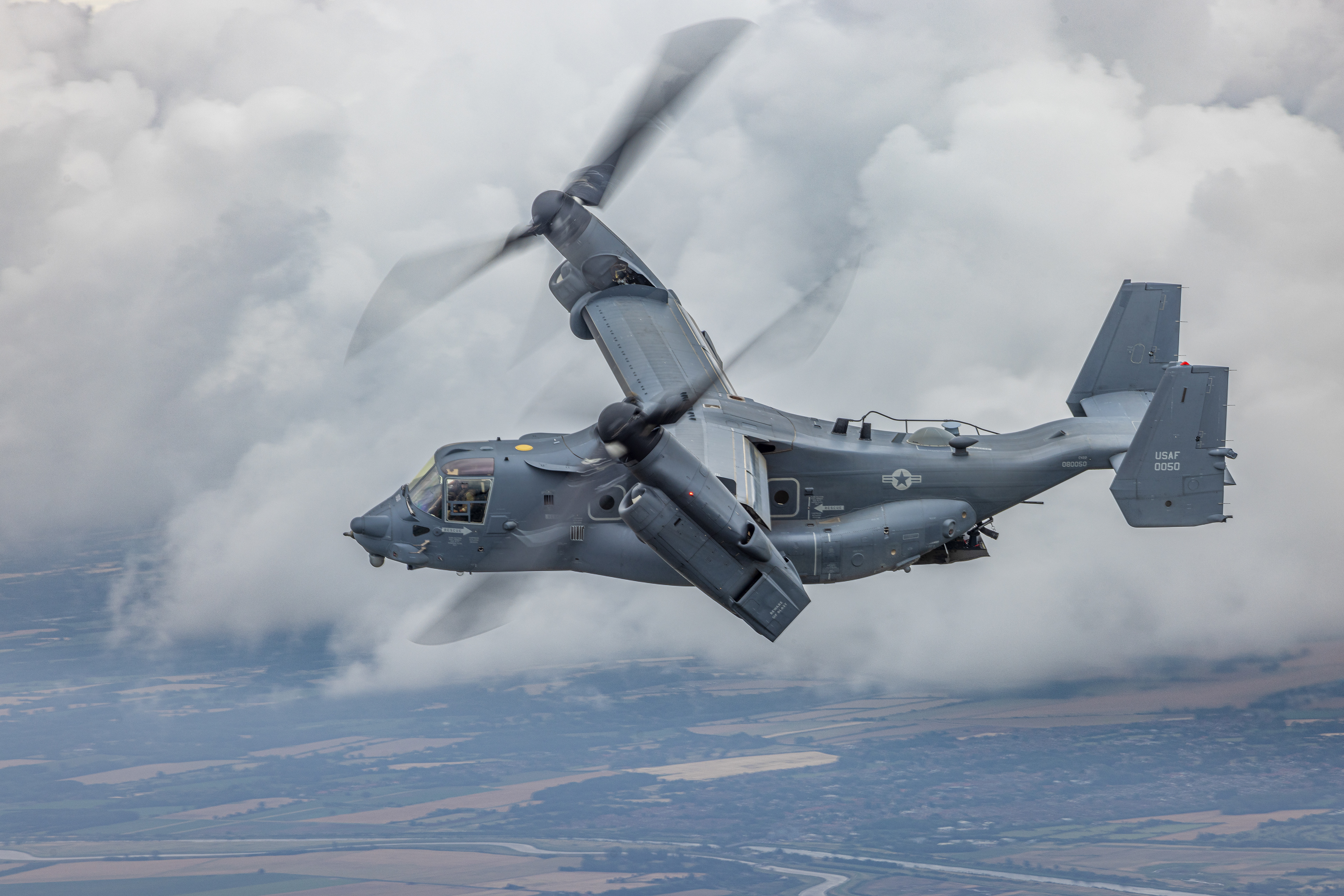 Air to Air V22 Osprey