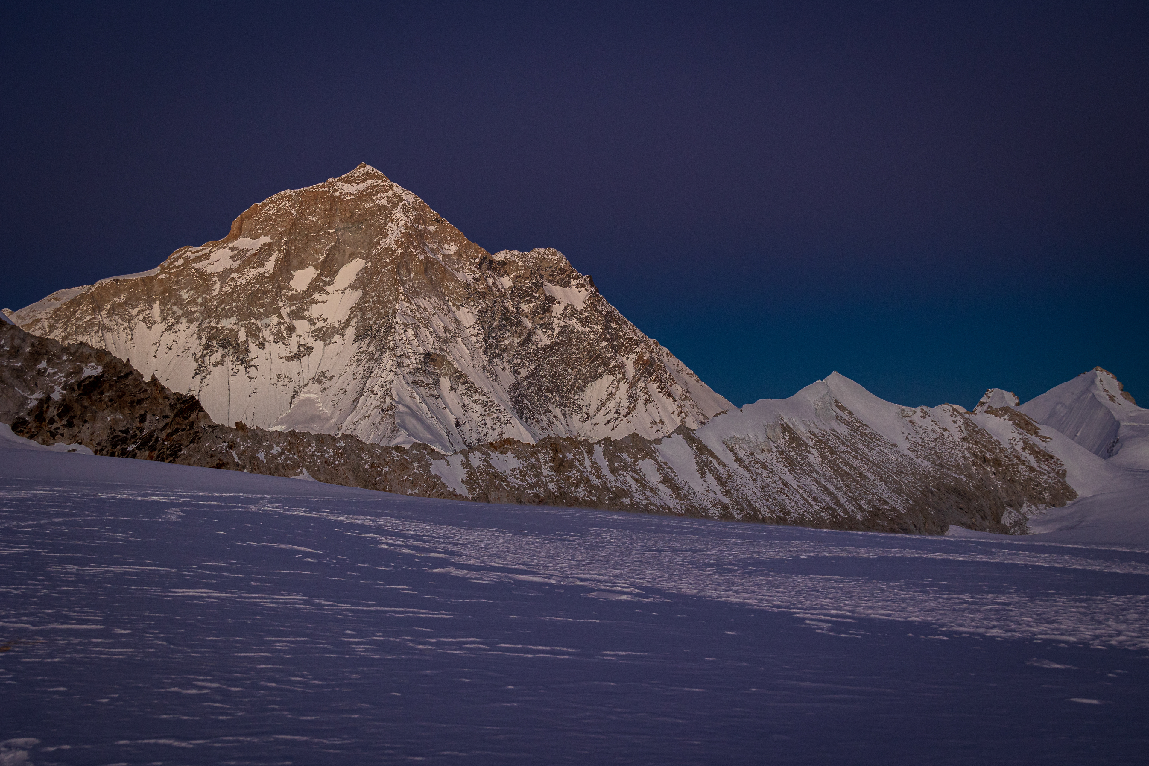 Makalu's South West Face from Baruntse West Col