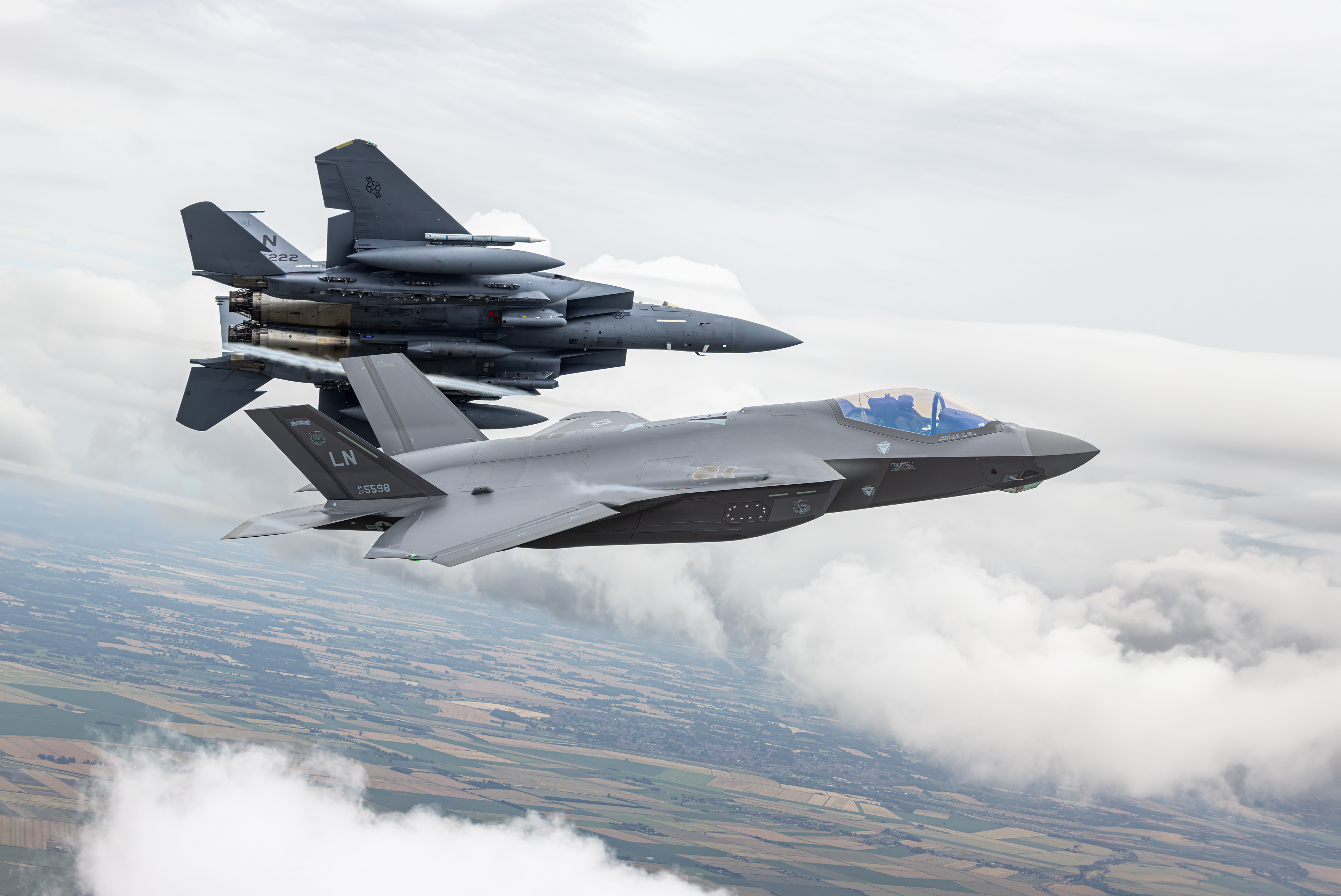 Air to Air F35A & F15