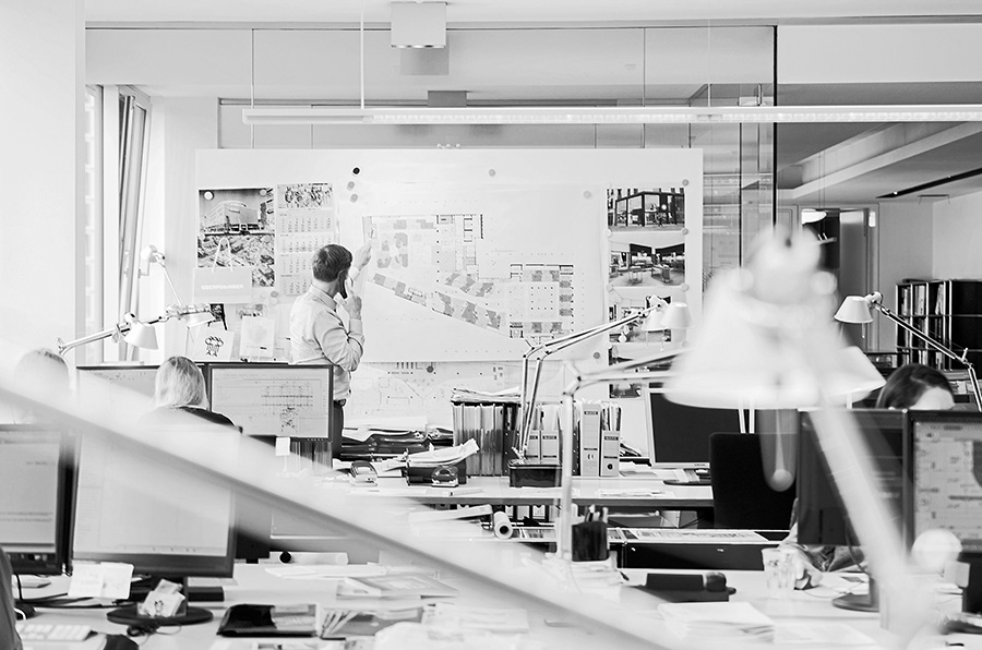 heine-architekten-corporate. büro motiv, sw