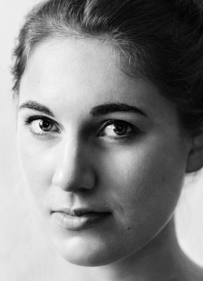 close up. classical portrait of musician saskia hirschinger from staatsoper hamburg