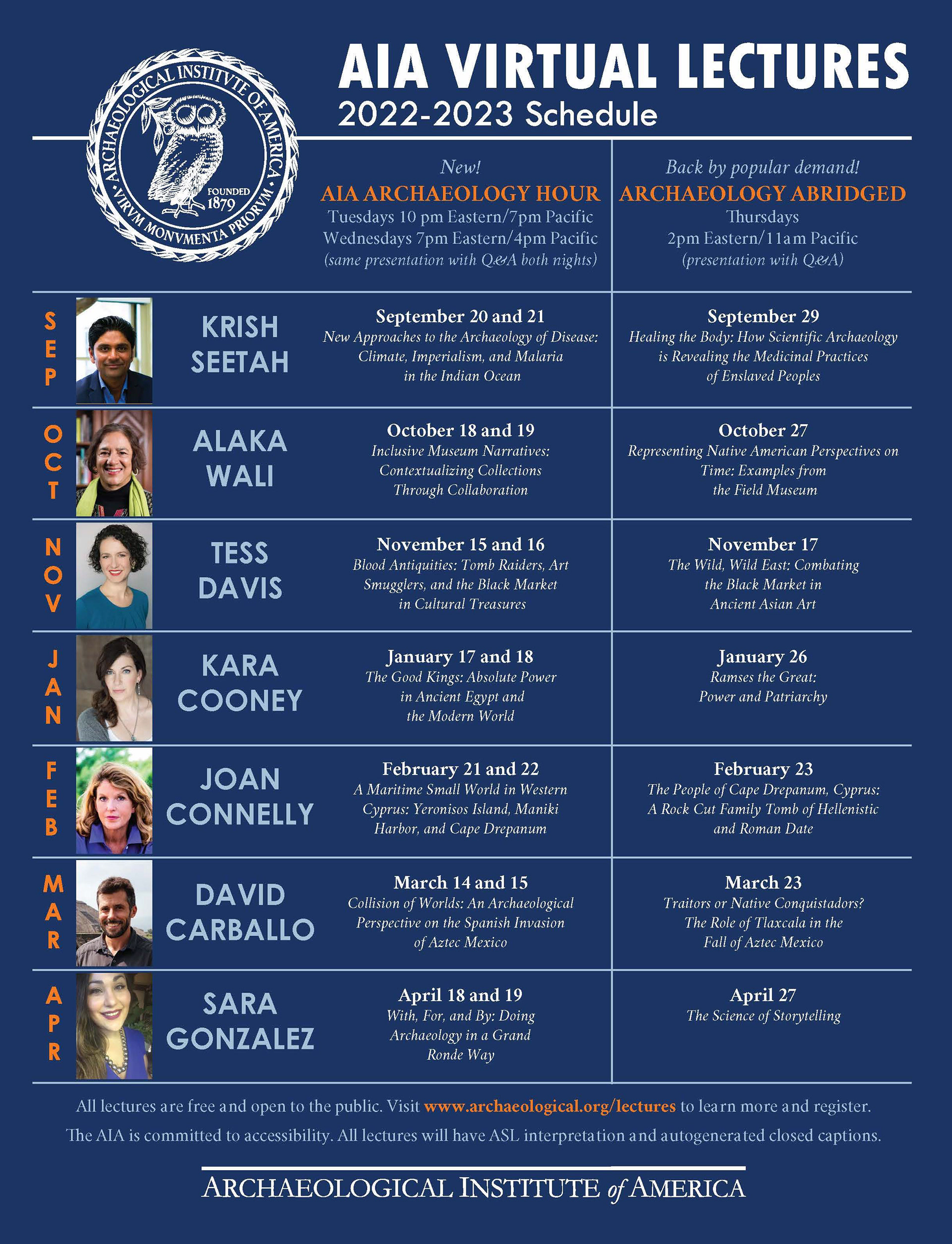 2022/2023 Virtual Lectures Print Ad
