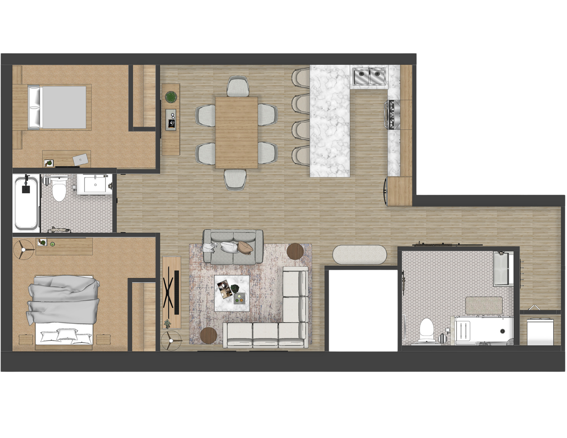 Rendered Floor Plan