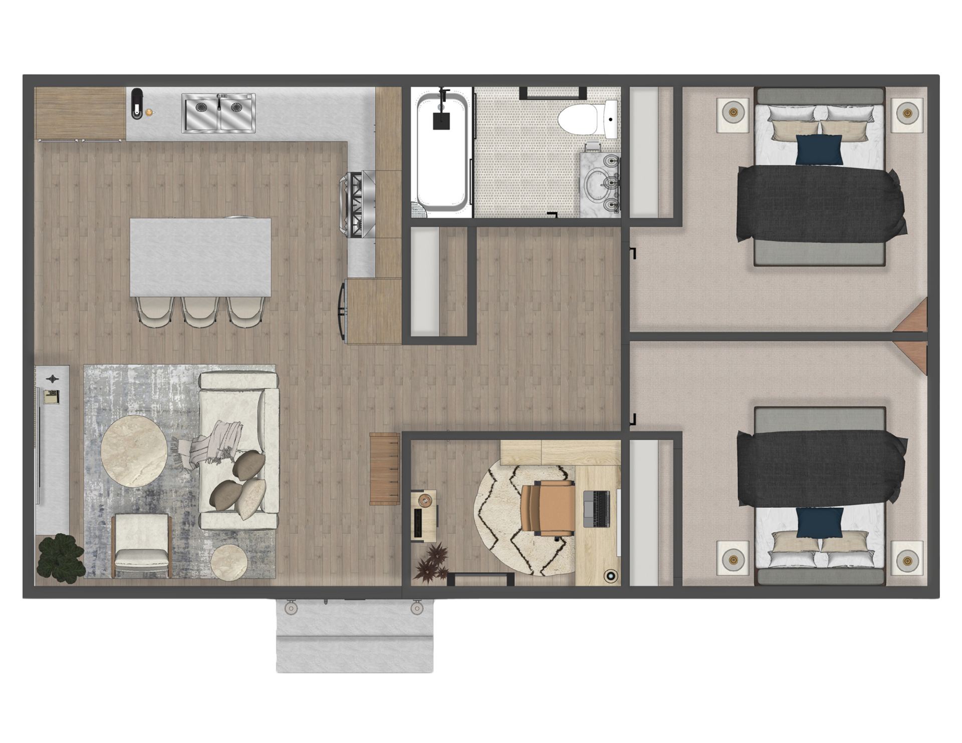 Rendered Floor Plan