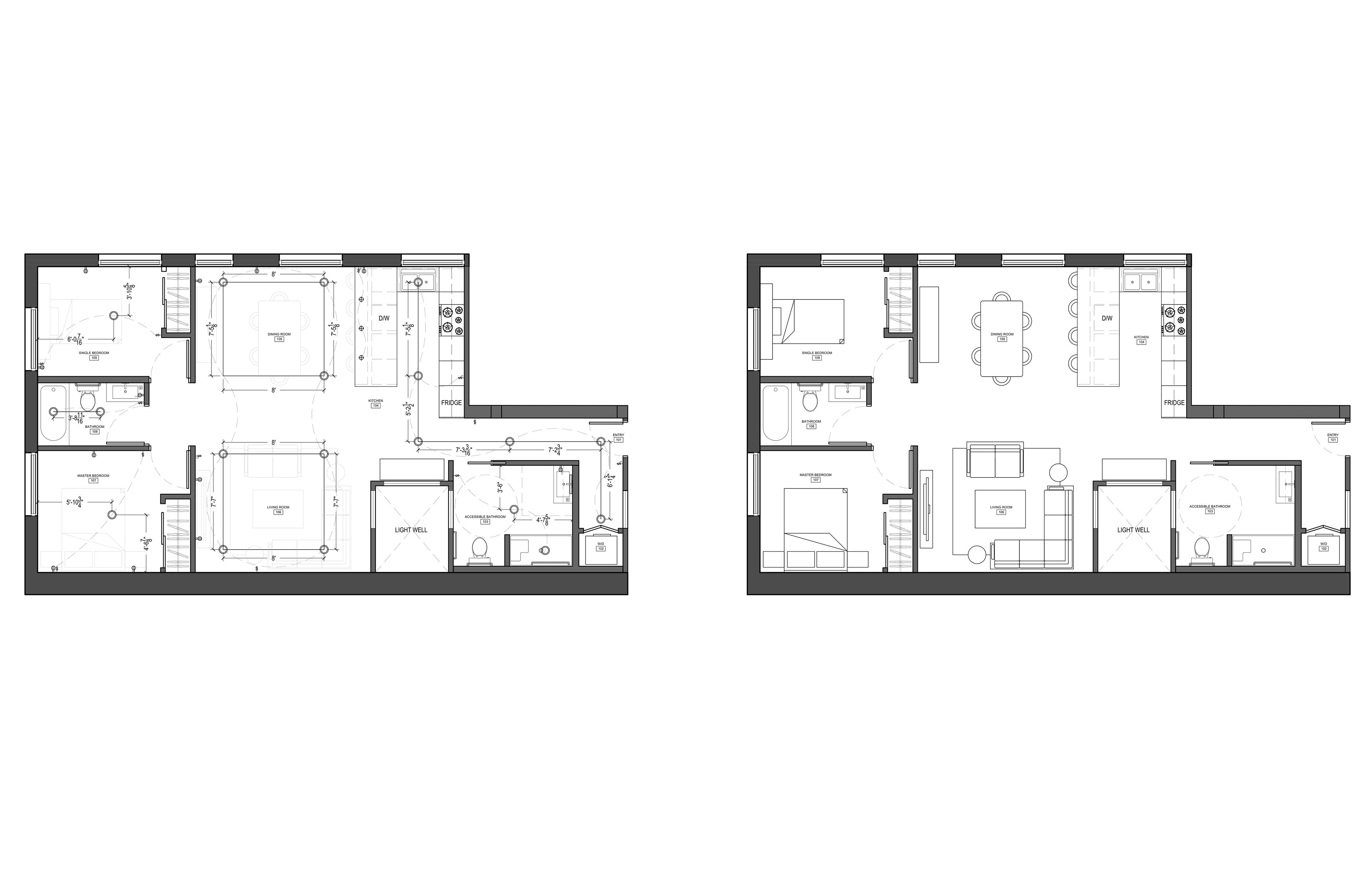 Reflected Ceiling Plan & Furniture Plan