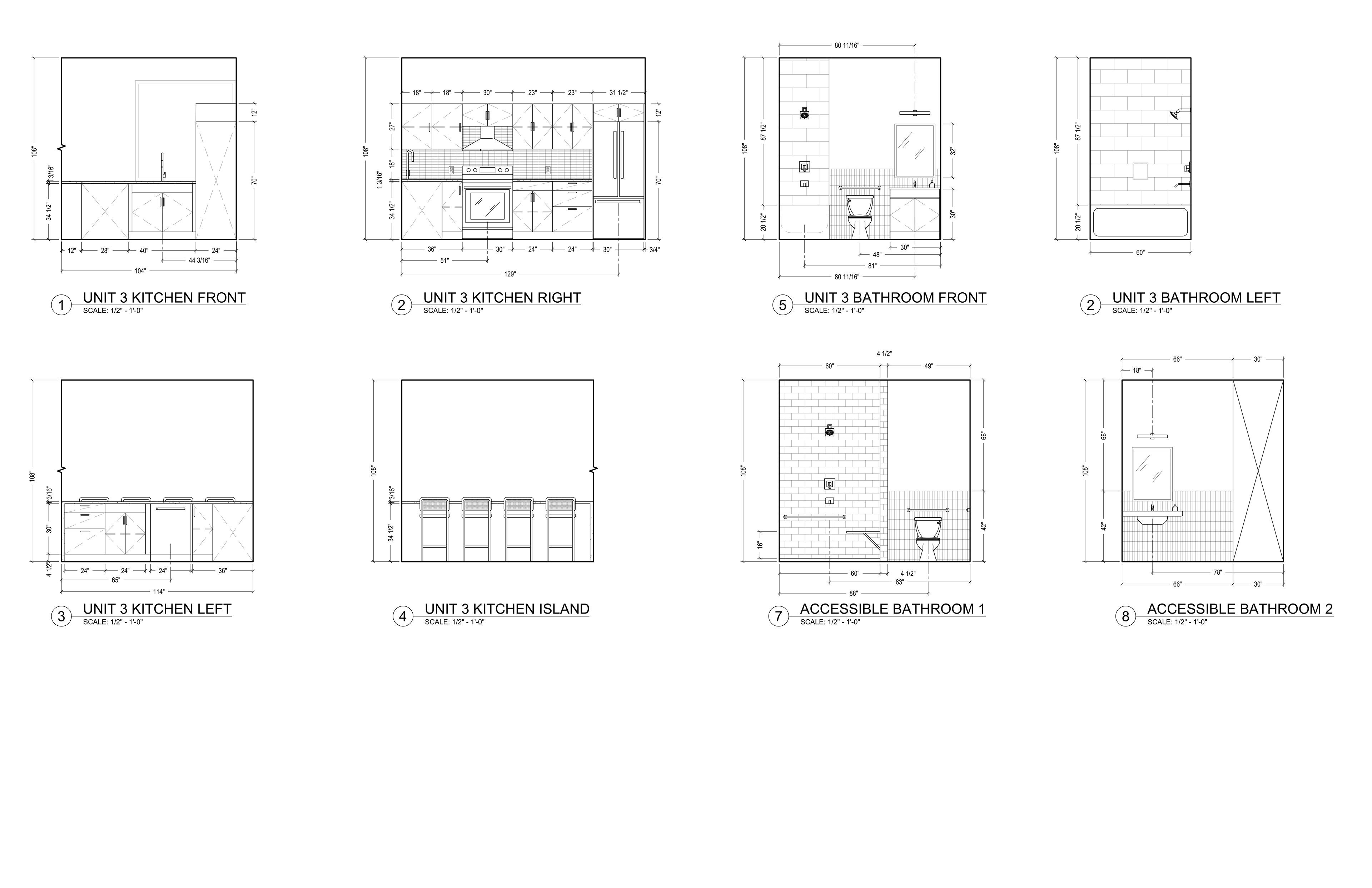 Kitchen & Bath Technical Drawings