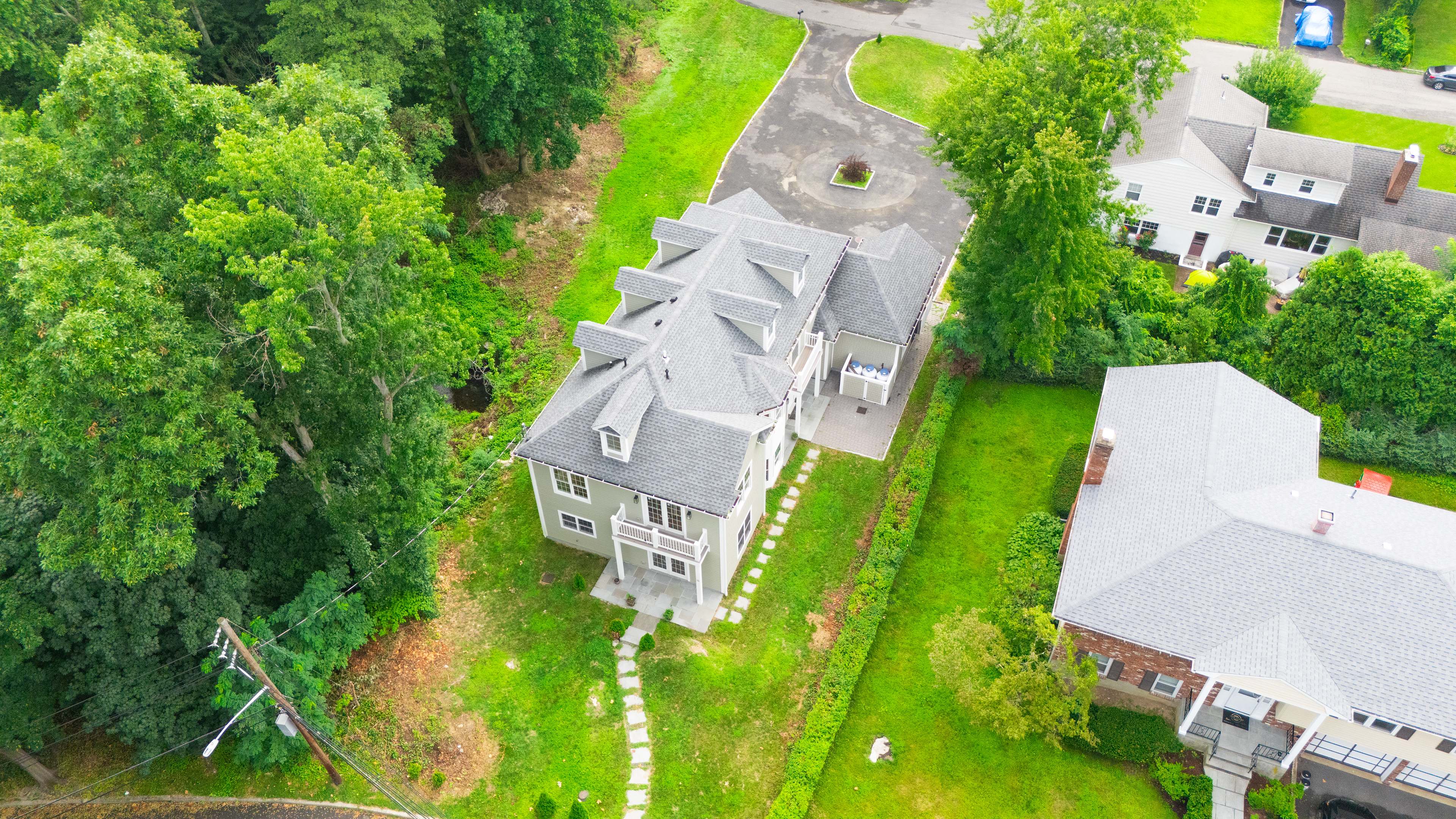 Aerial Top-Down Angled View