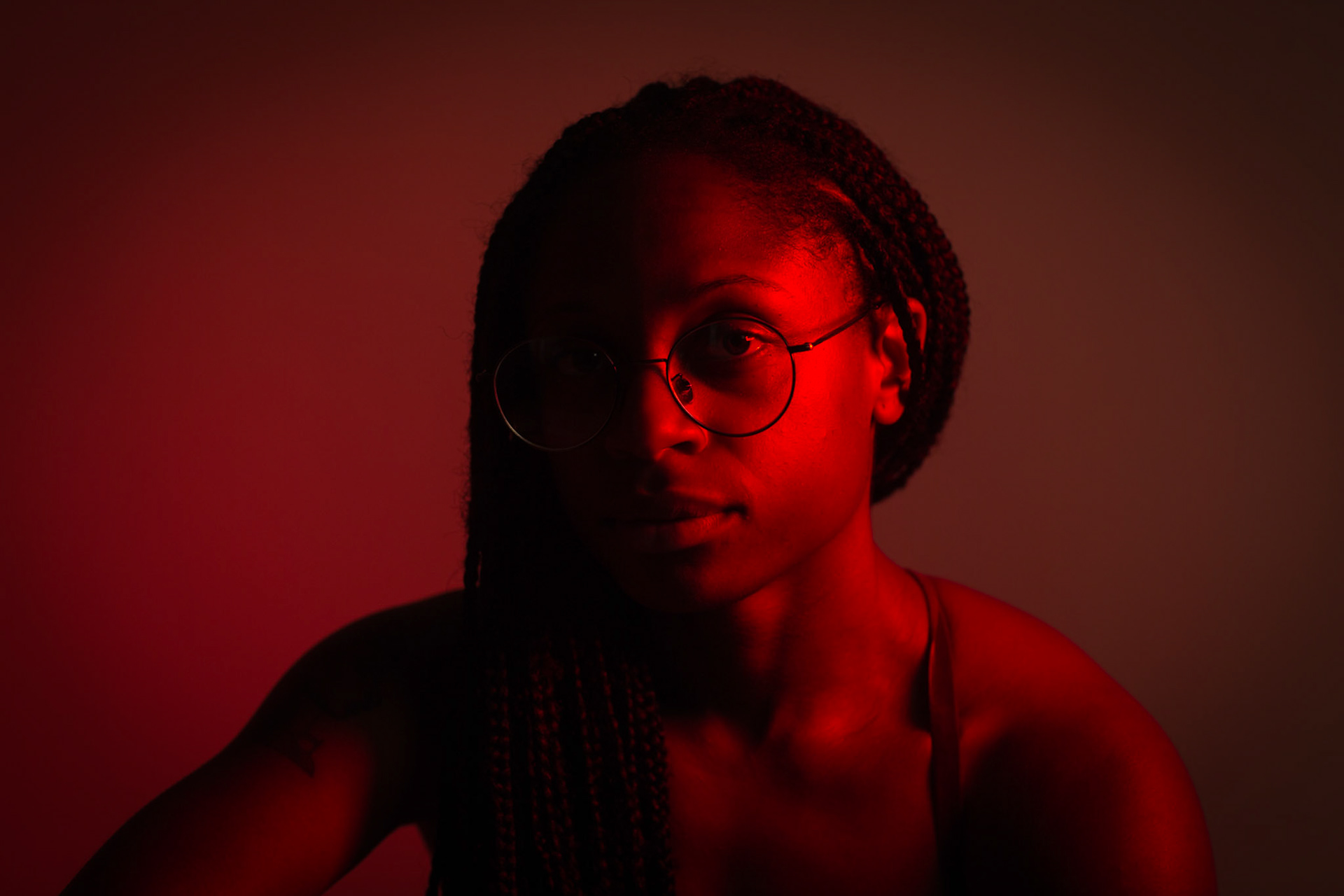 Sasha in the studio.