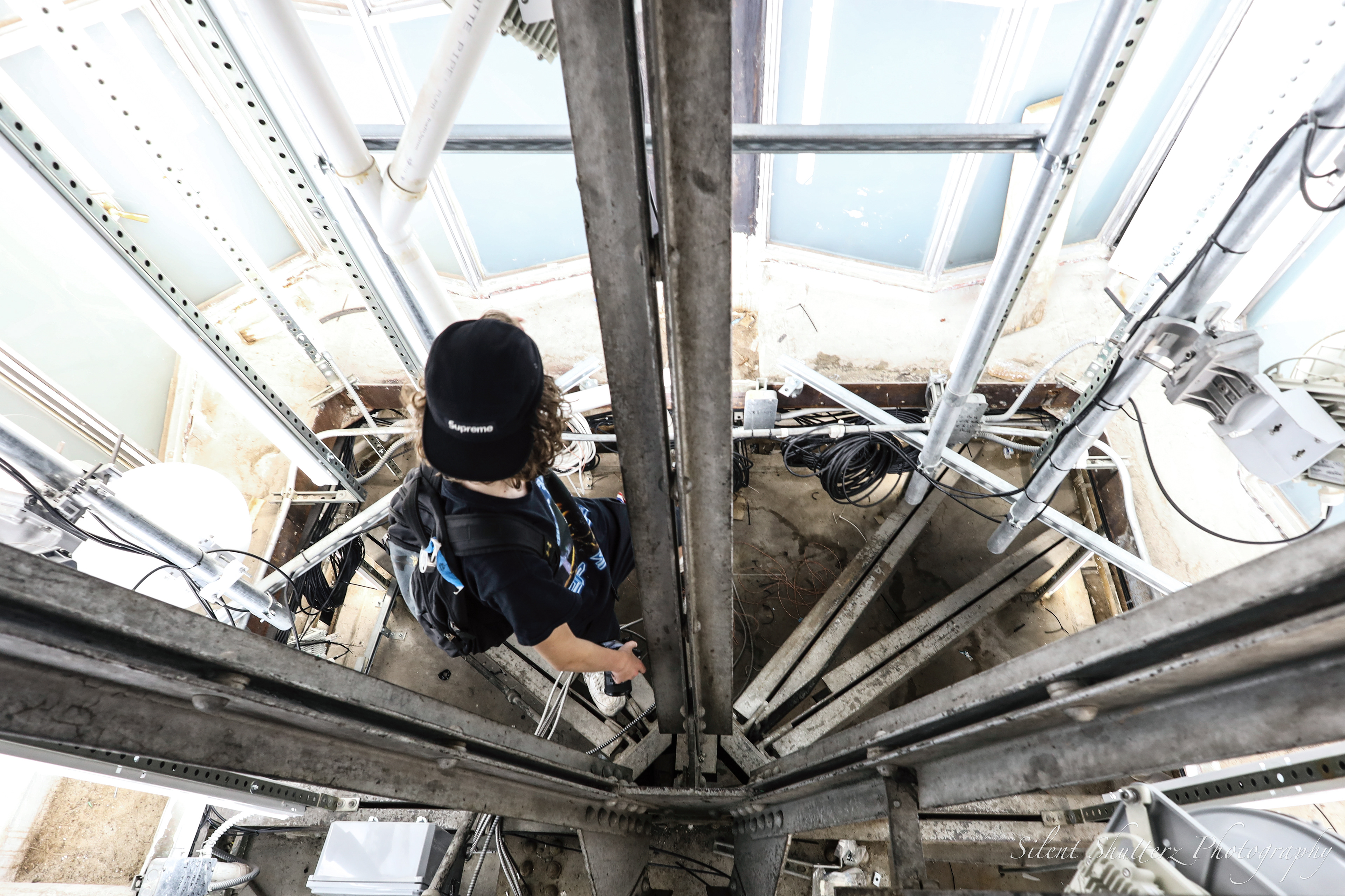 The infrastructure from inside the top.