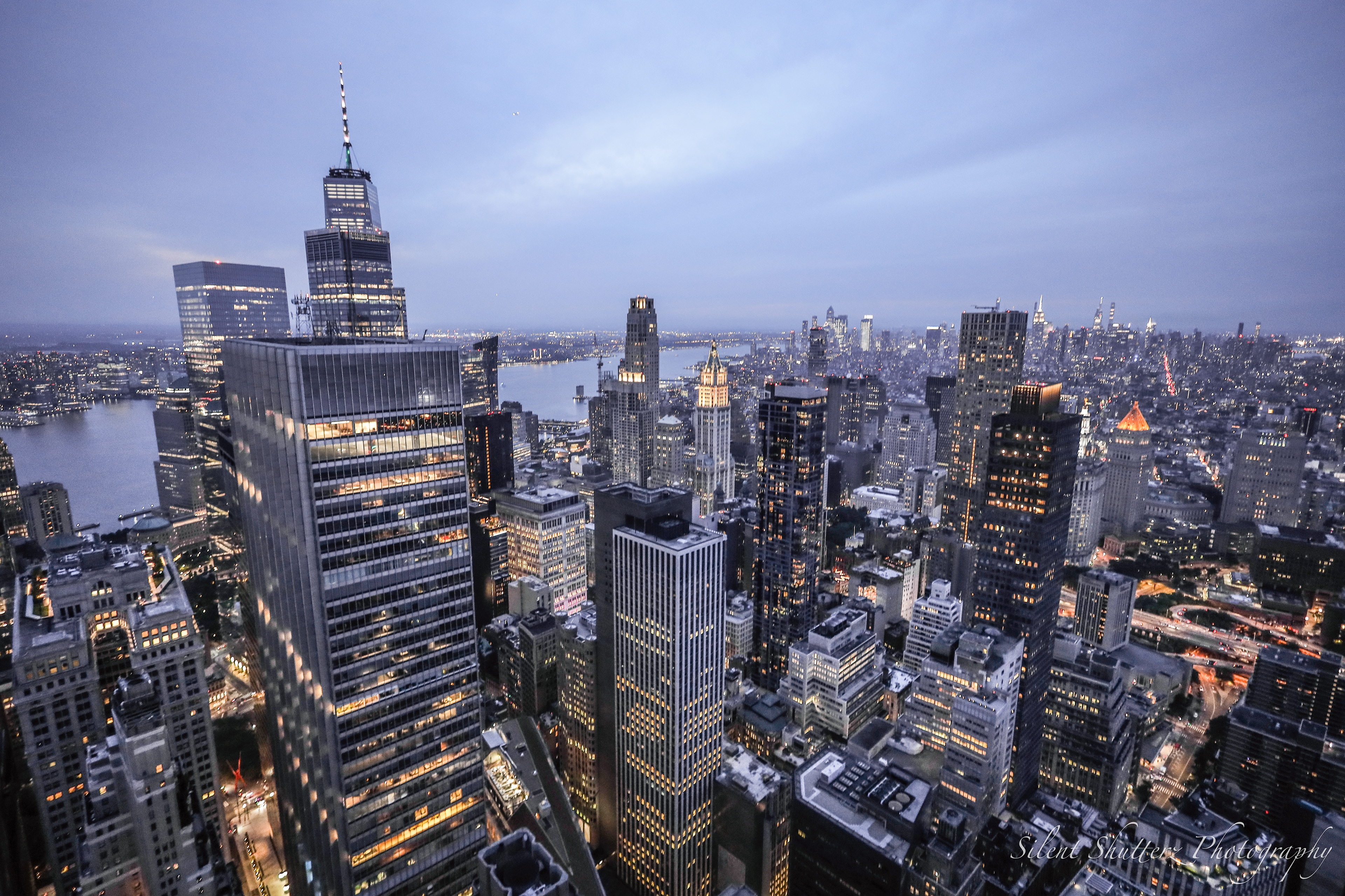 NYC during sunset hours. We live in Gotham.