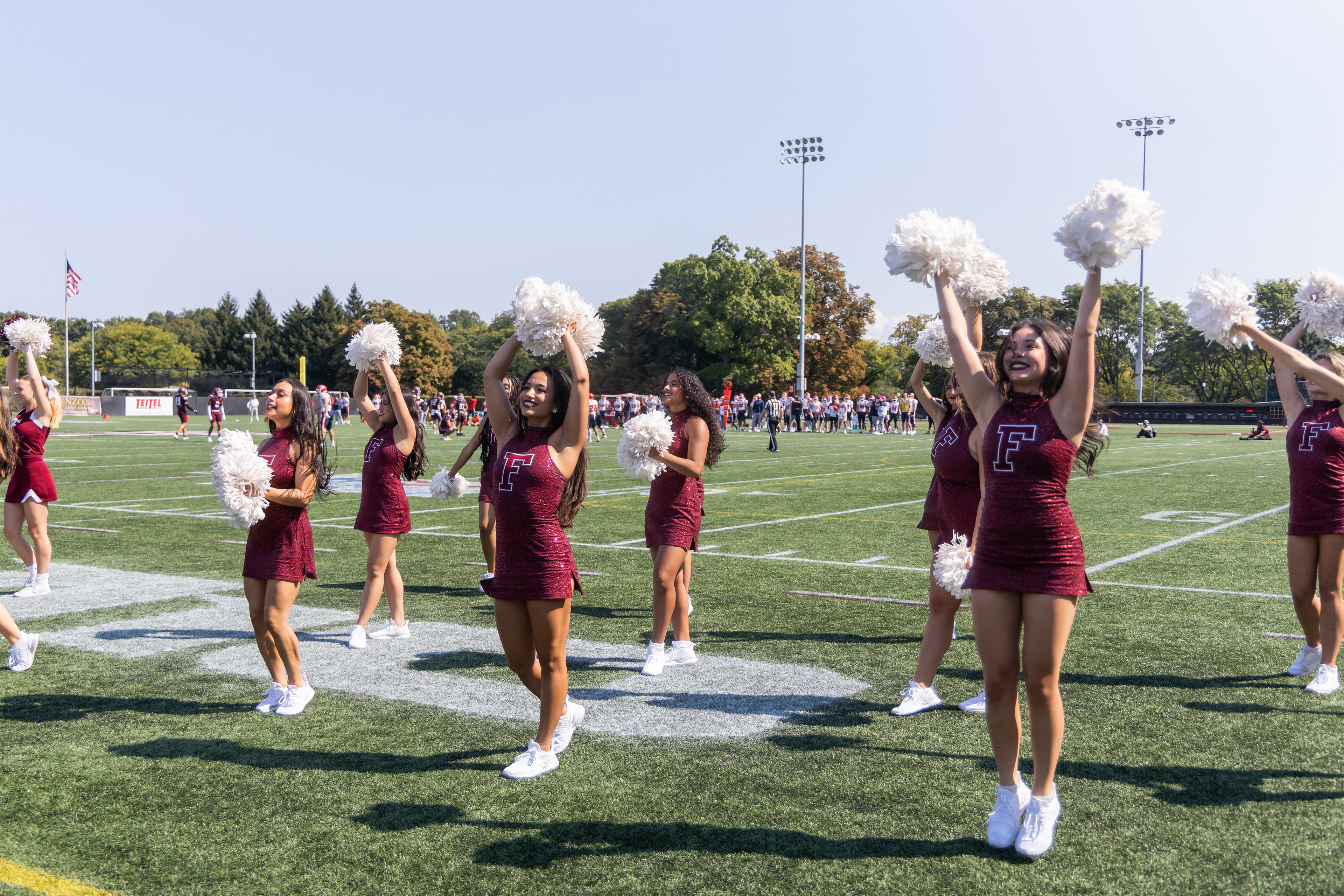 Cheer performing during the game.