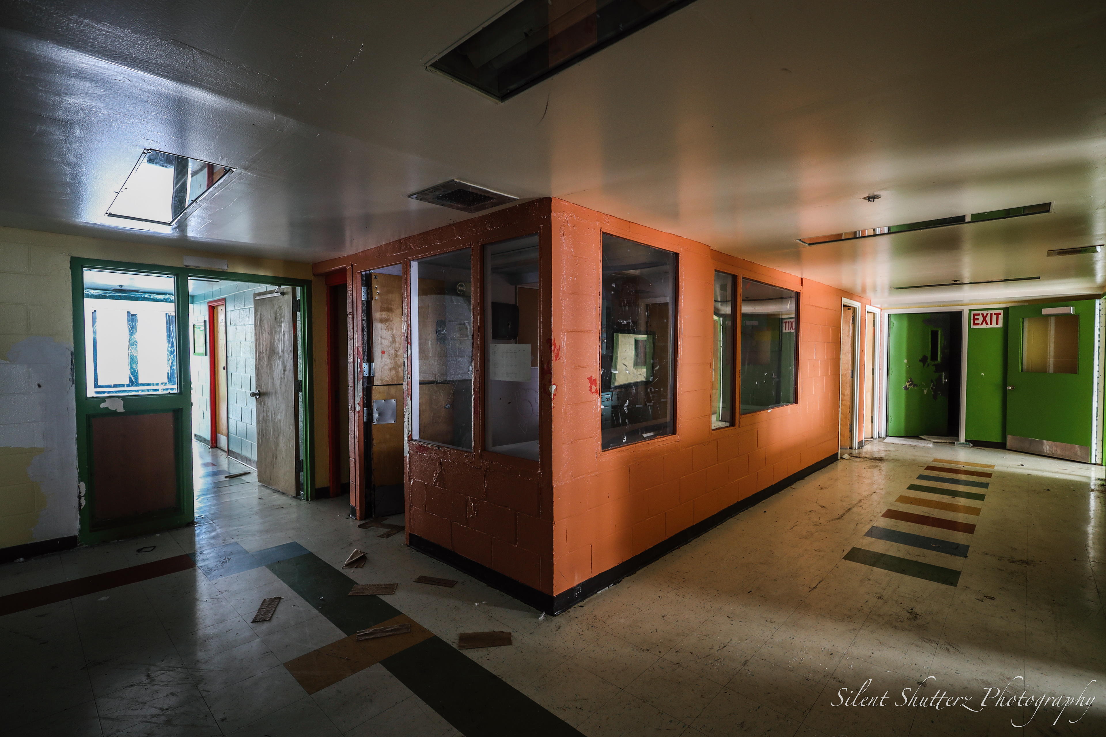 A nurses station in one of the many wings occupying the facility.