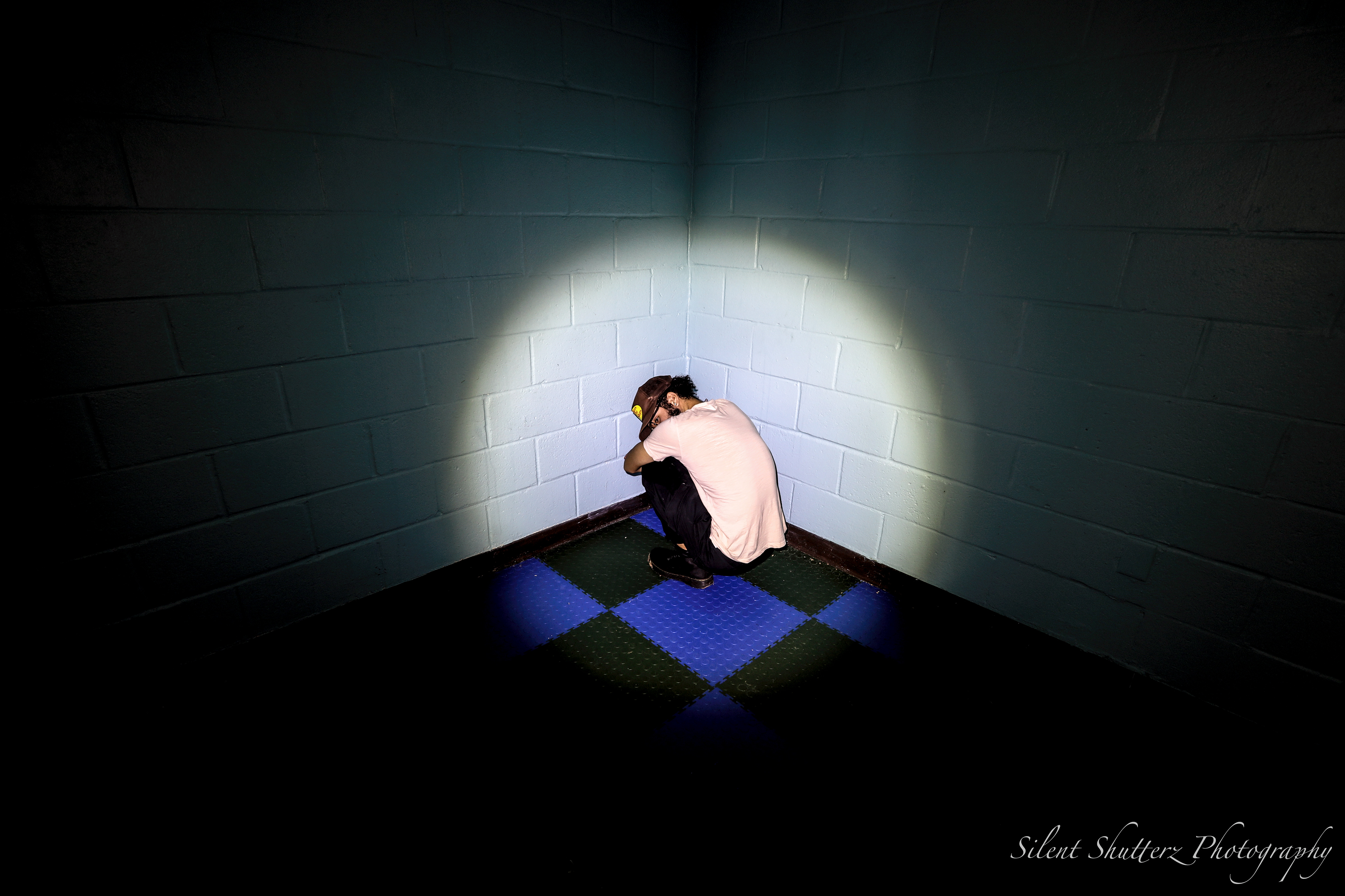 Myself in the corner of one of the isolation rooms in the children's section.