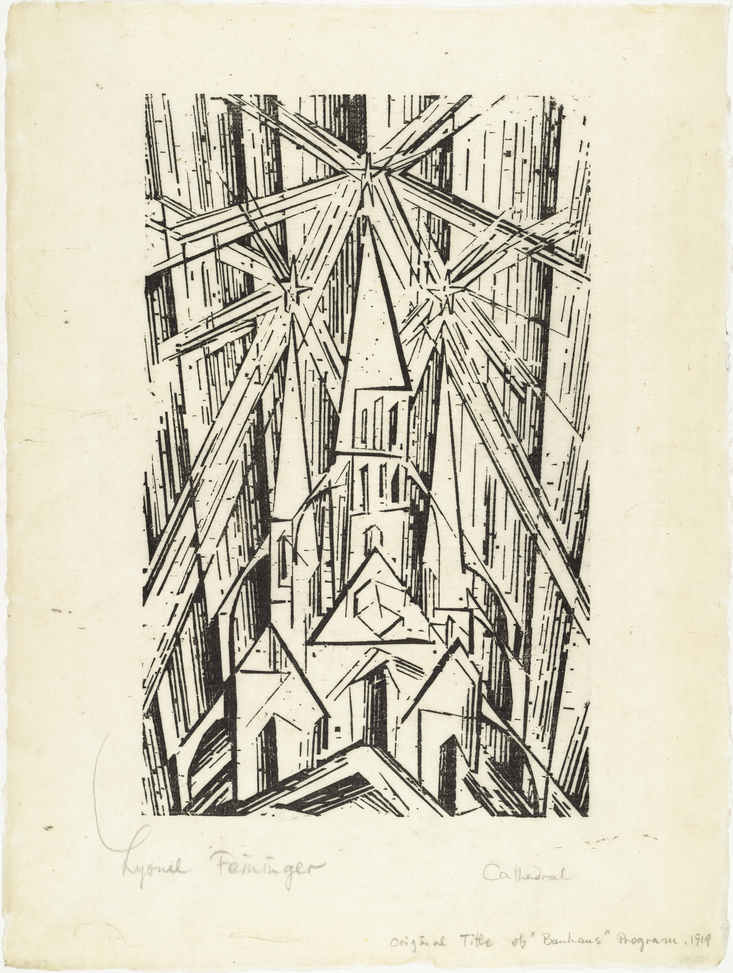 Figure 1: Feininger, Lyonel. 1919. Cathedral. Woodcut. Bauhaus Weimar, Germany.