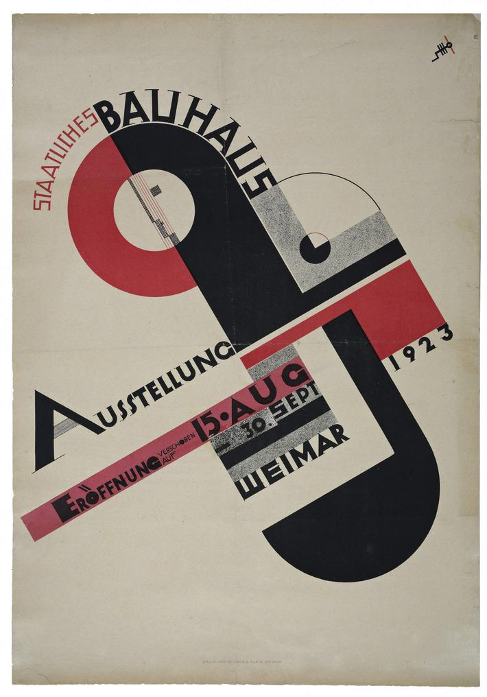 Figure 3: Schmidt, Joost. 1923. Staatliches Bauhaus Ausstellung. Lithograph. Bauhaus Weimar, Germany.