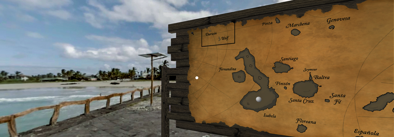 A screenshot of the full virtual reality map setup