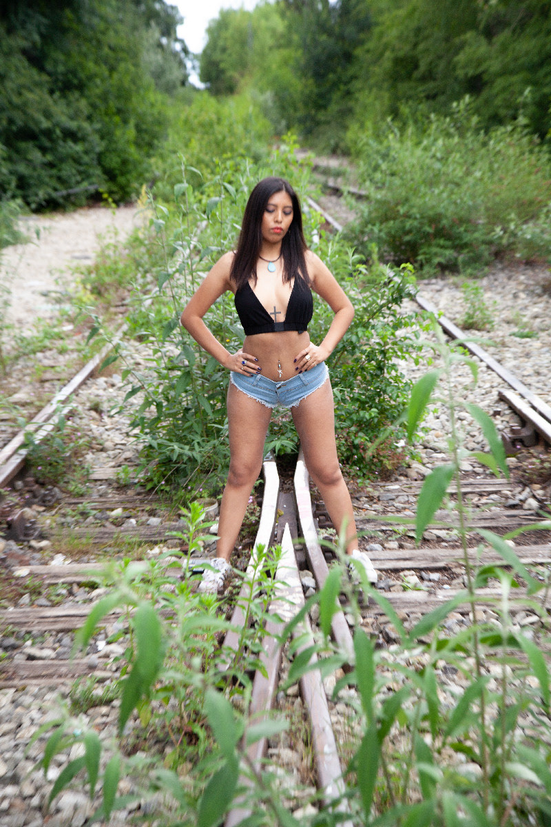 Sara at old Railroad Track