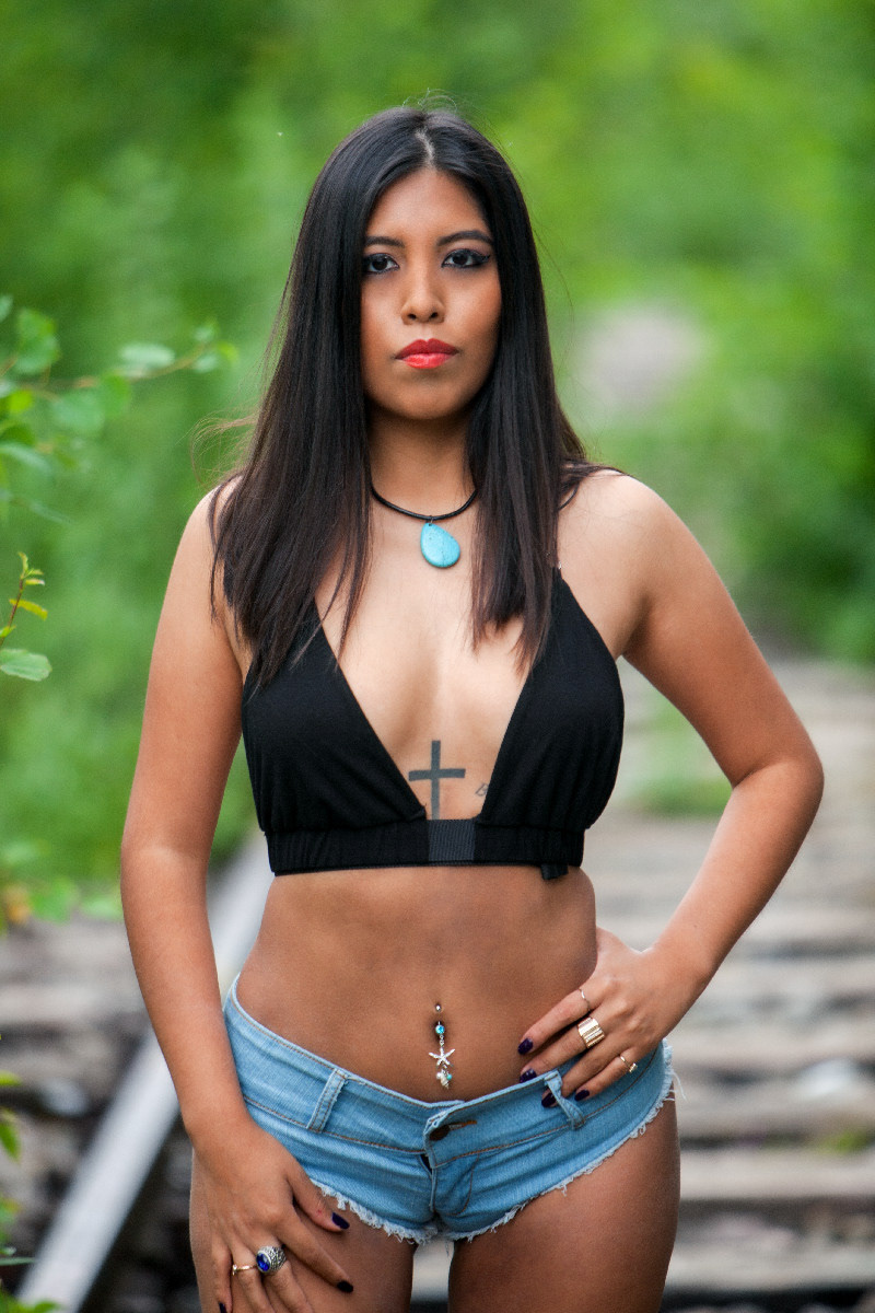 Sara at old Railroad Track