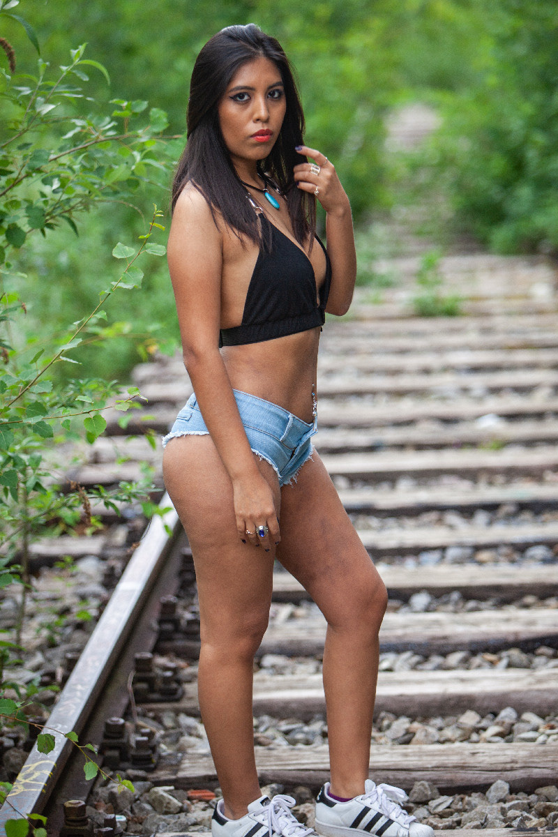 Sara at old Railroad Track