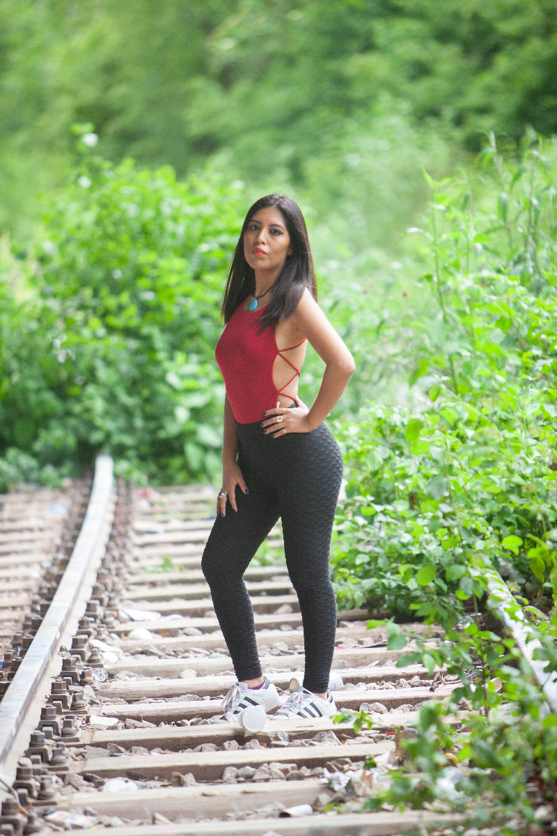 Sara at old Railroad Track