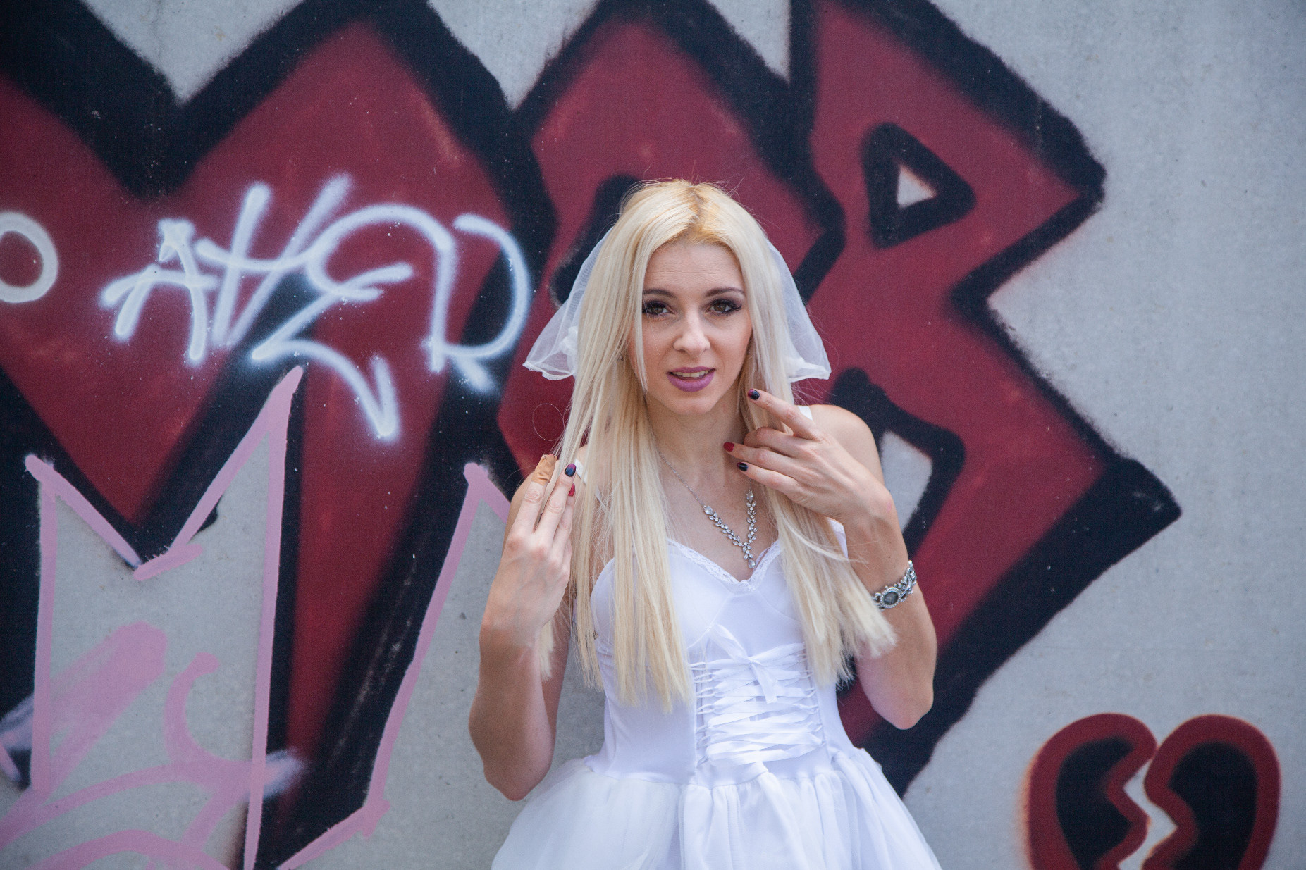 Sabrina in Wedding Dress