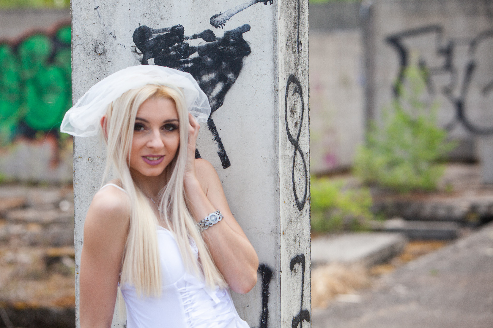 Sabrina in Wedding Dress