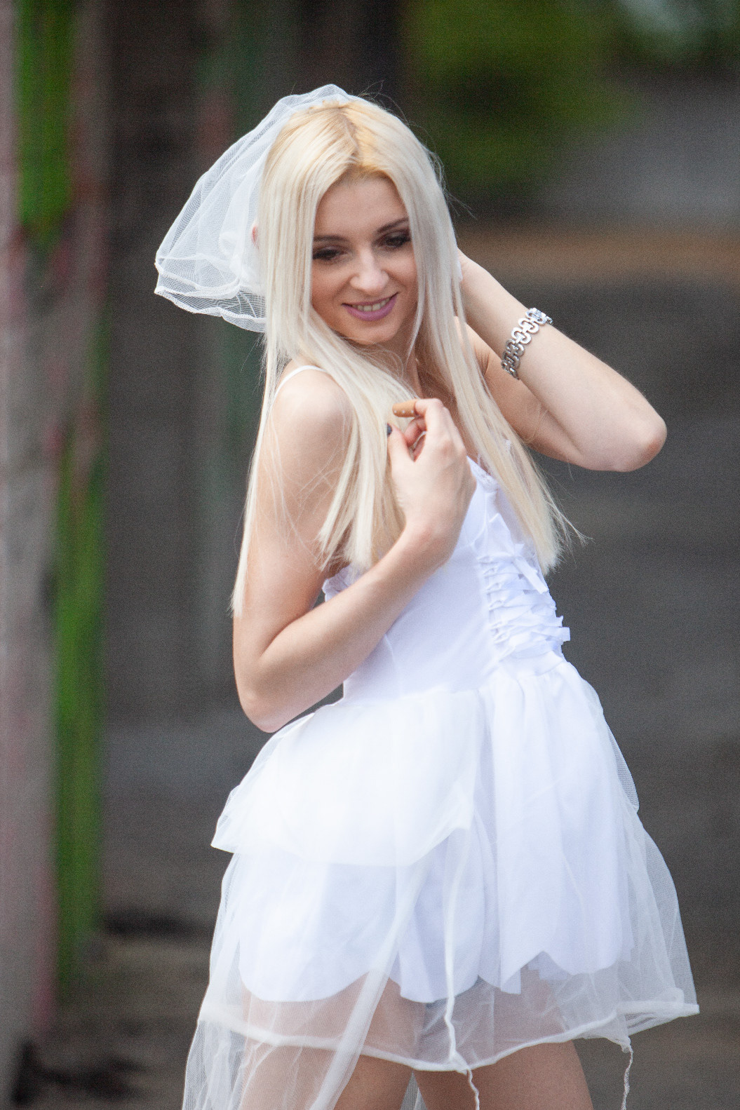 Sabrina in Wedding Dress