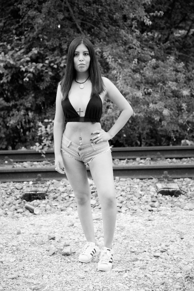 Sara at old Railroad Track