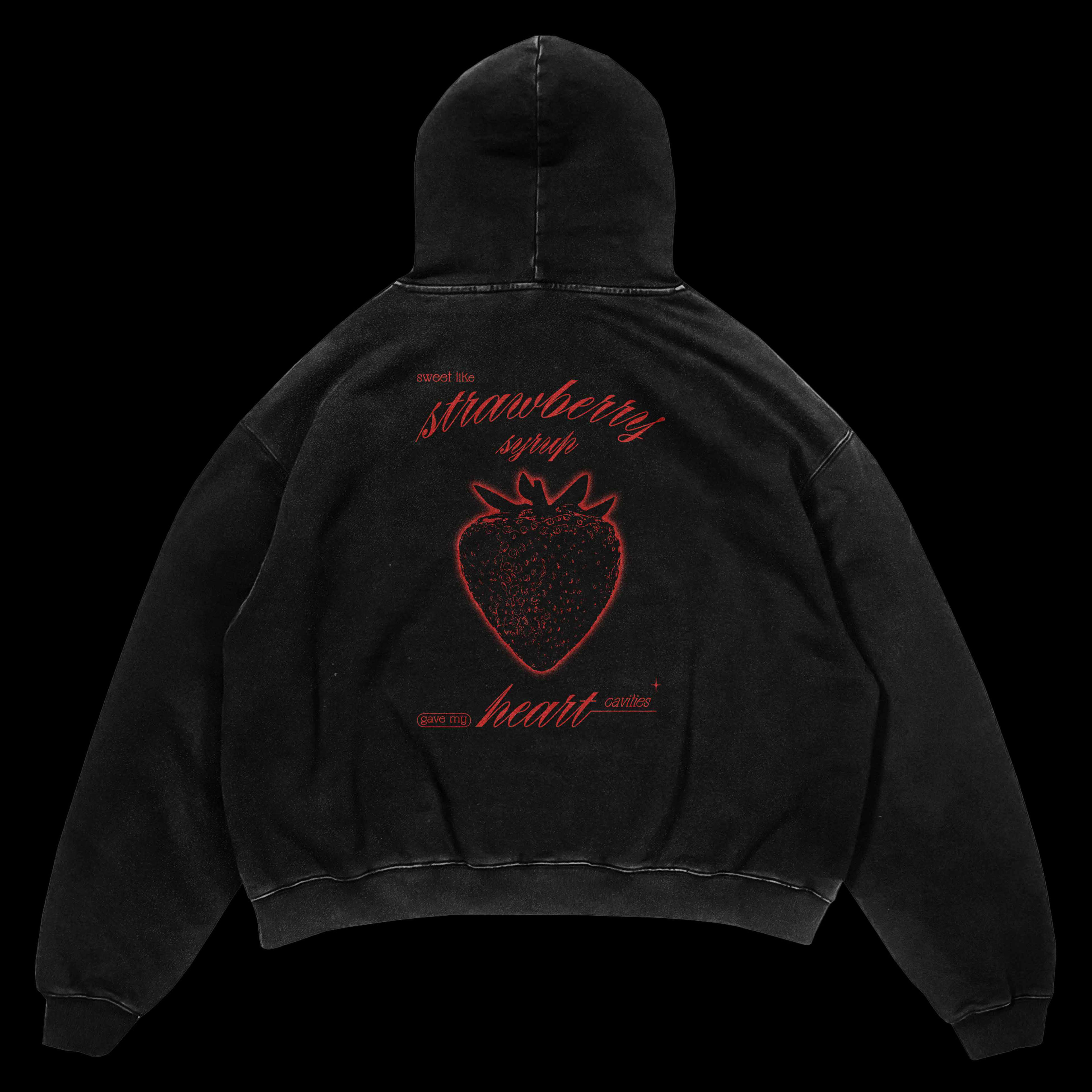 'Strawberry Syrup" is a design I developed as an extension of a poem that I once wrote about my own reflections on vanity; particularly how un-tethered vanity can often turn you into someone you no longer recognize who does things you said you never would.