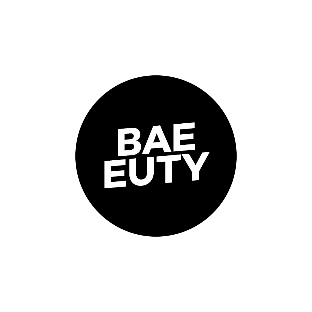 Logo for Bae euty, a unisex beauty product brand. @bae.euty