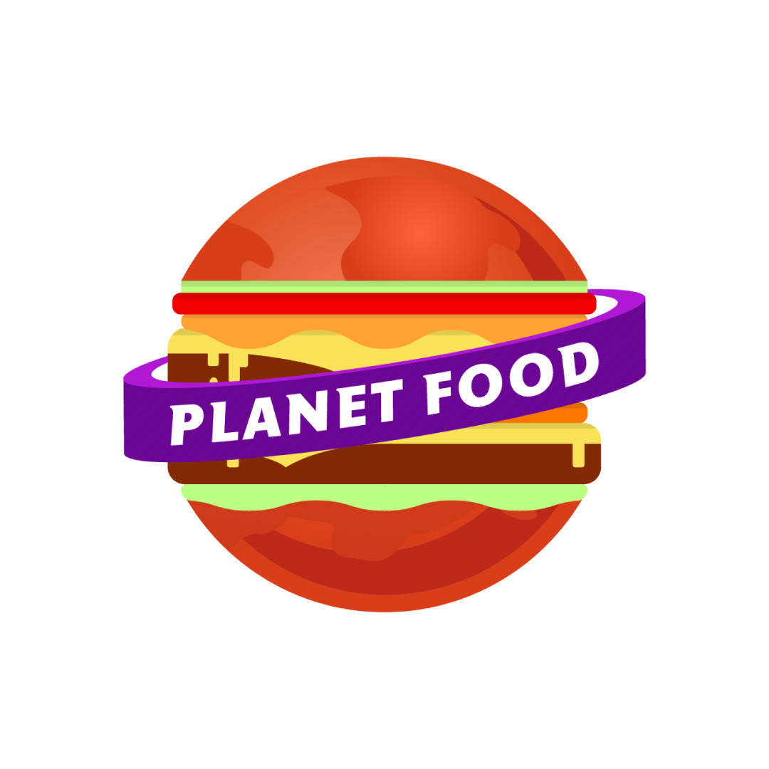 Logo for Planet Food, a social media page providing recipes, food hacks, new food finds. @thisisplanetfood
