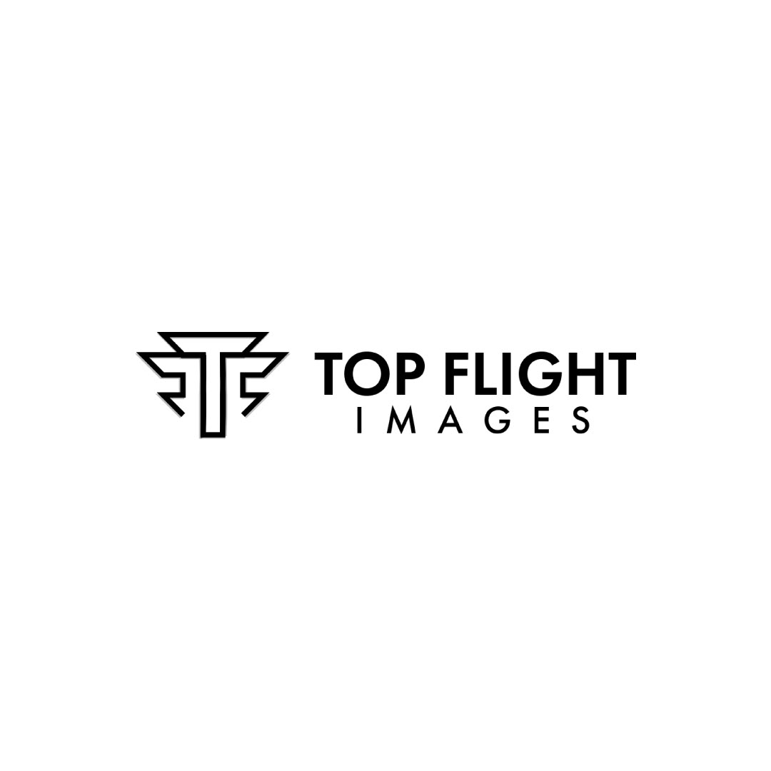 Logo for Top Flight Images, a drone company supplying high-resolution drone footage.