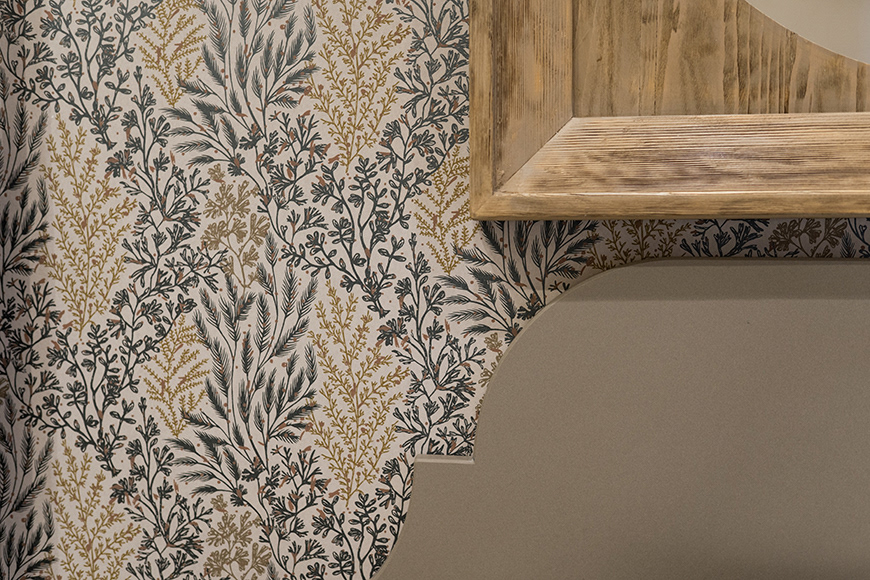 dettaglio carta da parati - materiali - O.RO studio per Barbara Schiavi interior design