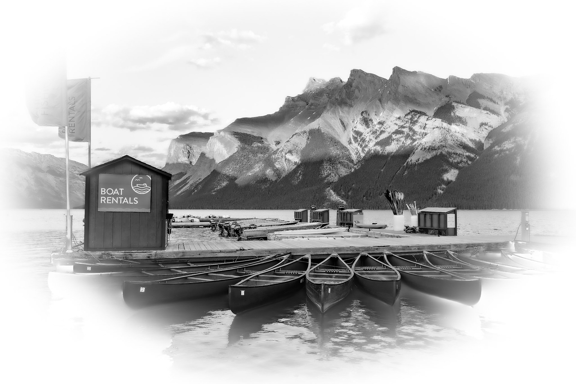 Boats at Lake Minnewanka on Saturday (July 13). ARMAAN KHANNA RMO PHOTO