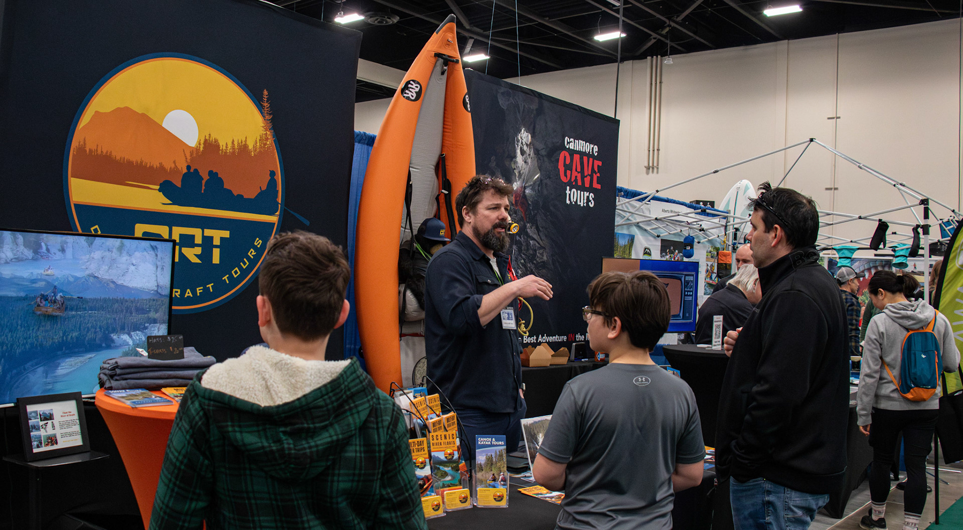 Attendees join in the Outdoor Adventure and Travel Show at the BMO Centre in Calgary on Sunday, March 17, 2024. The event features Alberta's largest display of outdoor gear and adventure travel experiences. (Photo by Armaan Khanna/The Press)