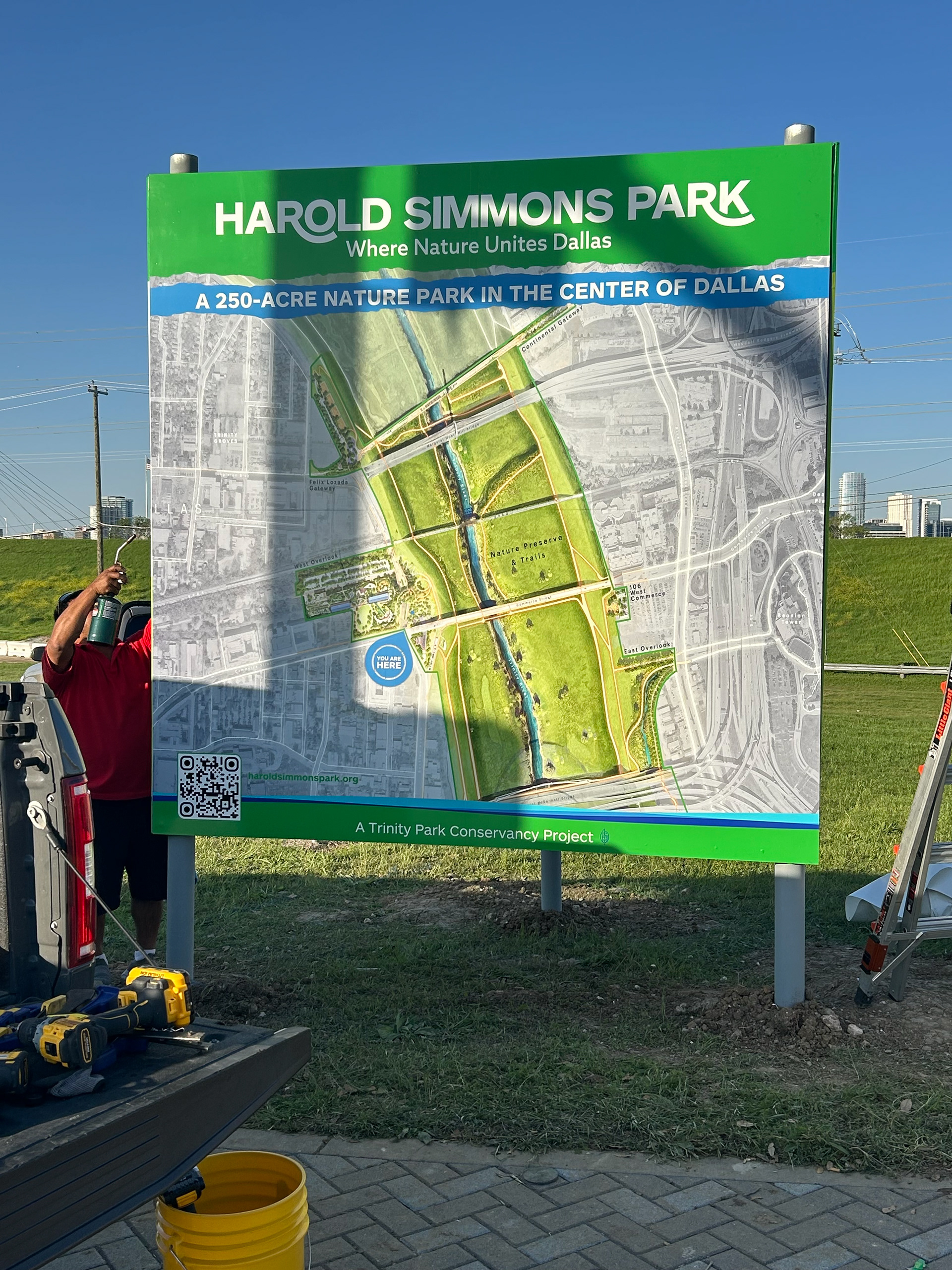 Harold Simmons Park Wayfinder Sign 2