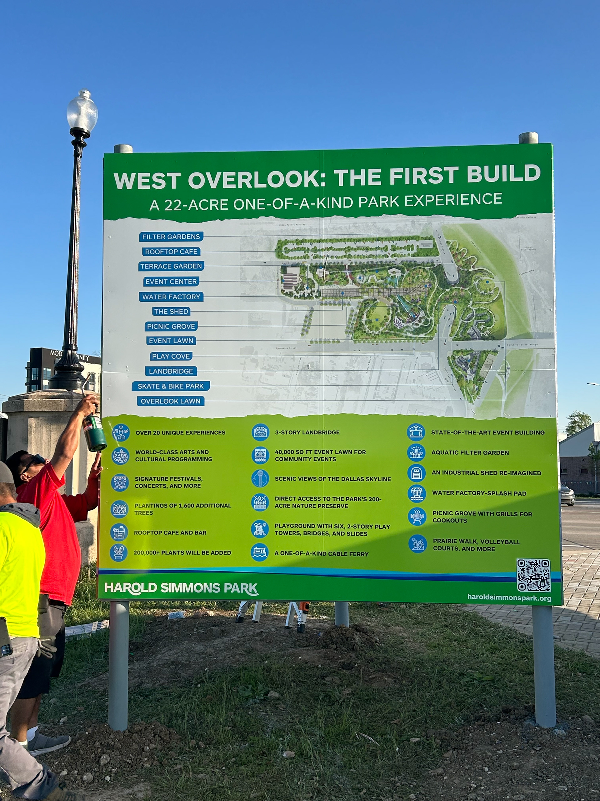 Harold Simmons Park Wayfinder Sign