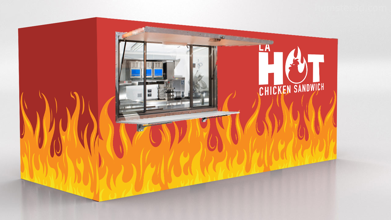 LA Hot Chicken Sandwich Mockup