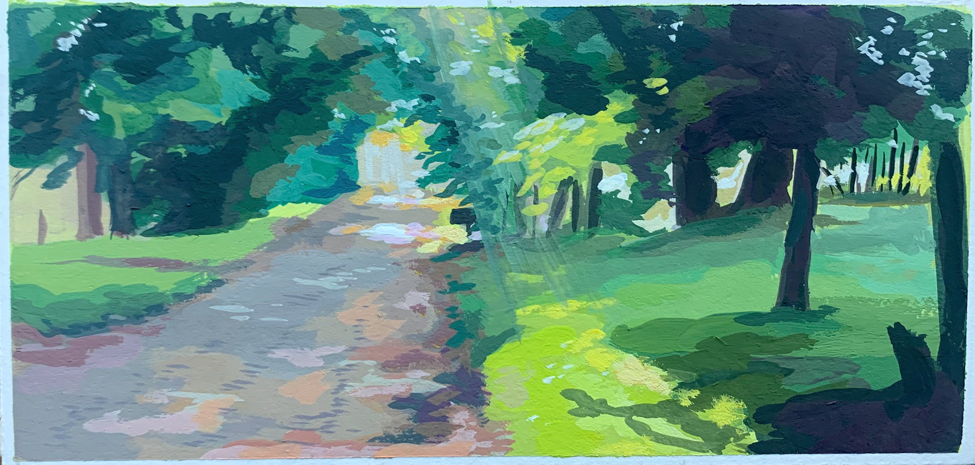 Michigan Morning ; 6" x 4" Gouache