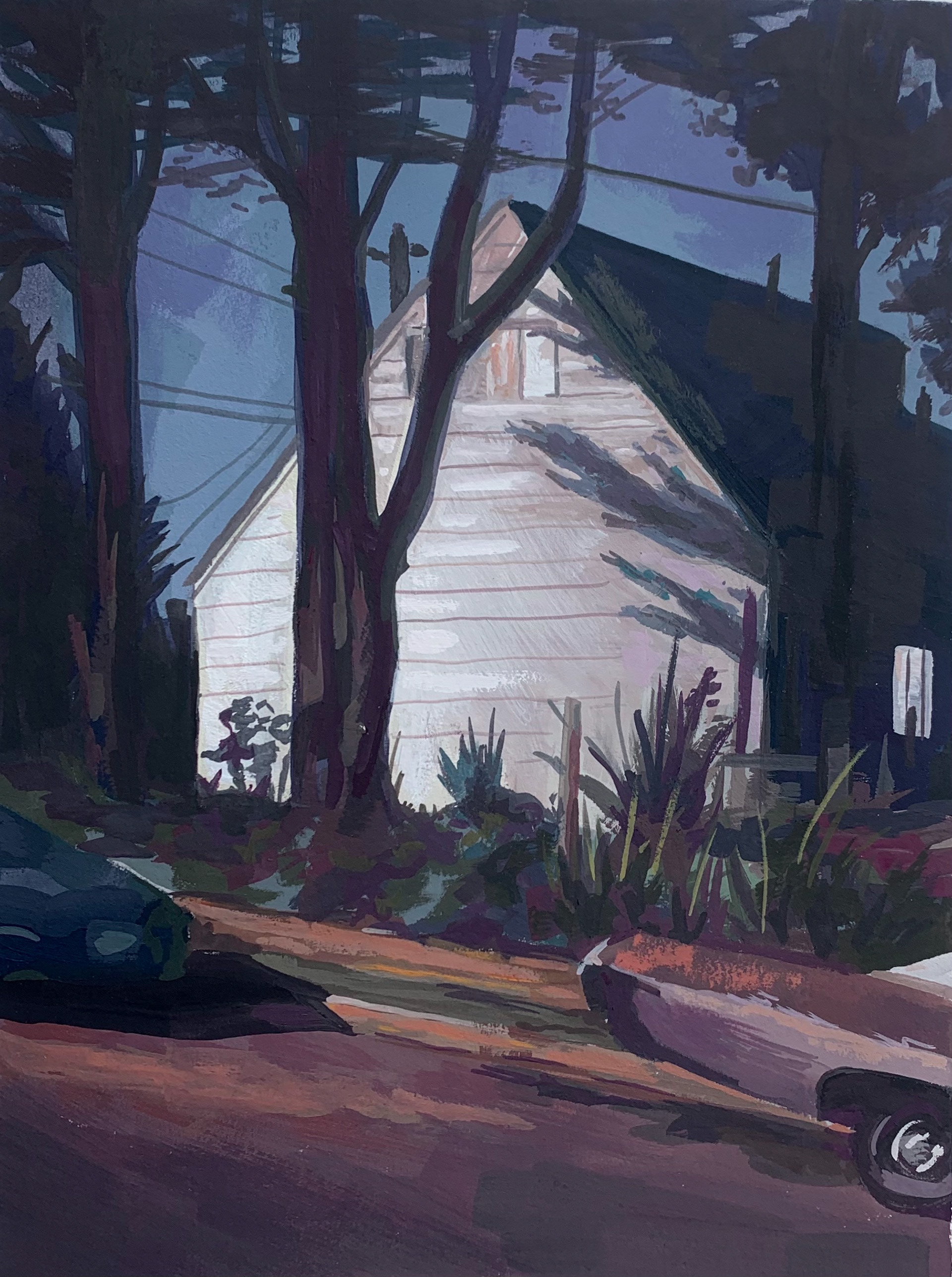 Nocturne Photo Ref ; 9" x 12" Gouache