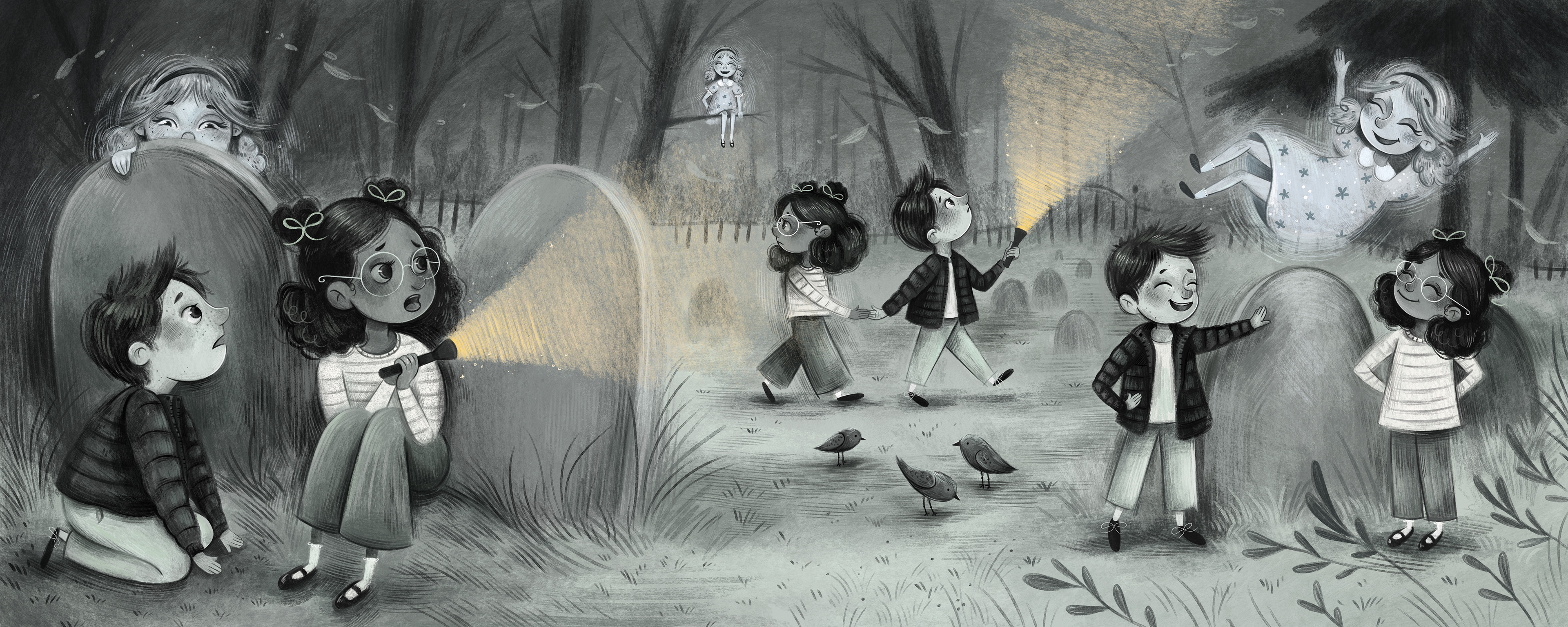 Ghostly Graveyard ; Procreate 2024