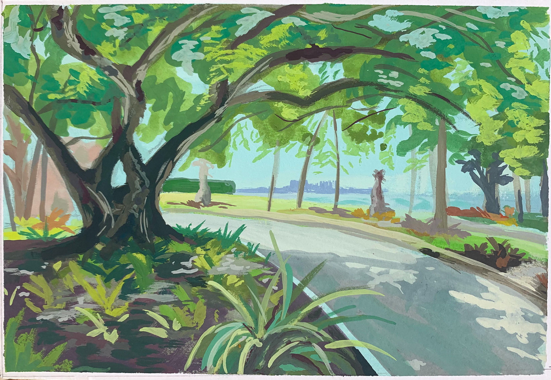 Ringling Museum ; 6" x 4" Gouache