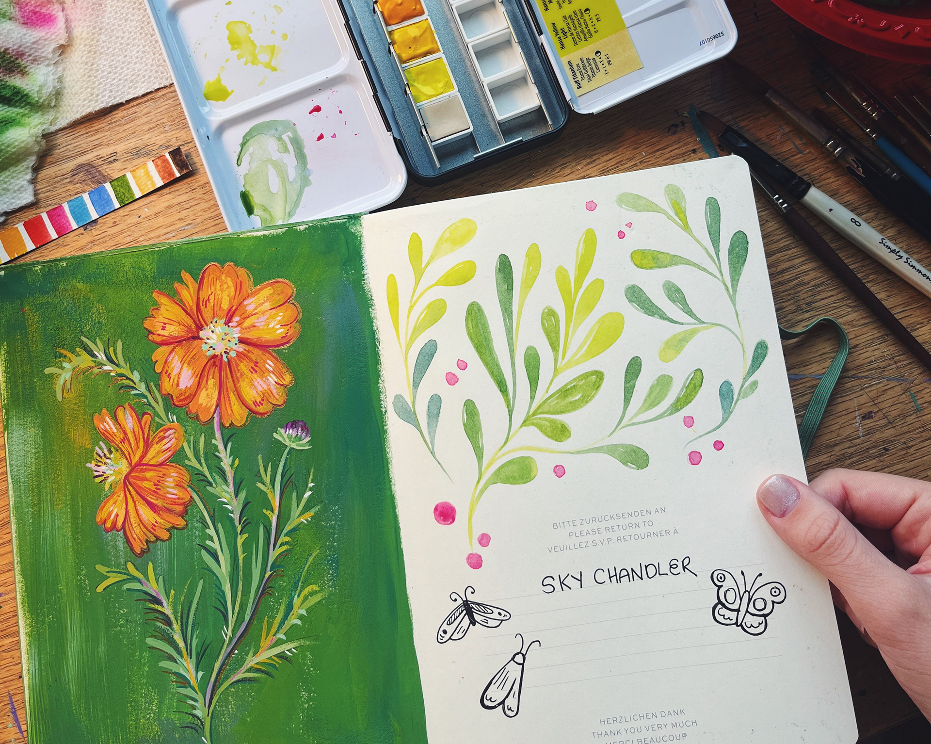 Journal Scribbles ; Gouache and Watercolor 