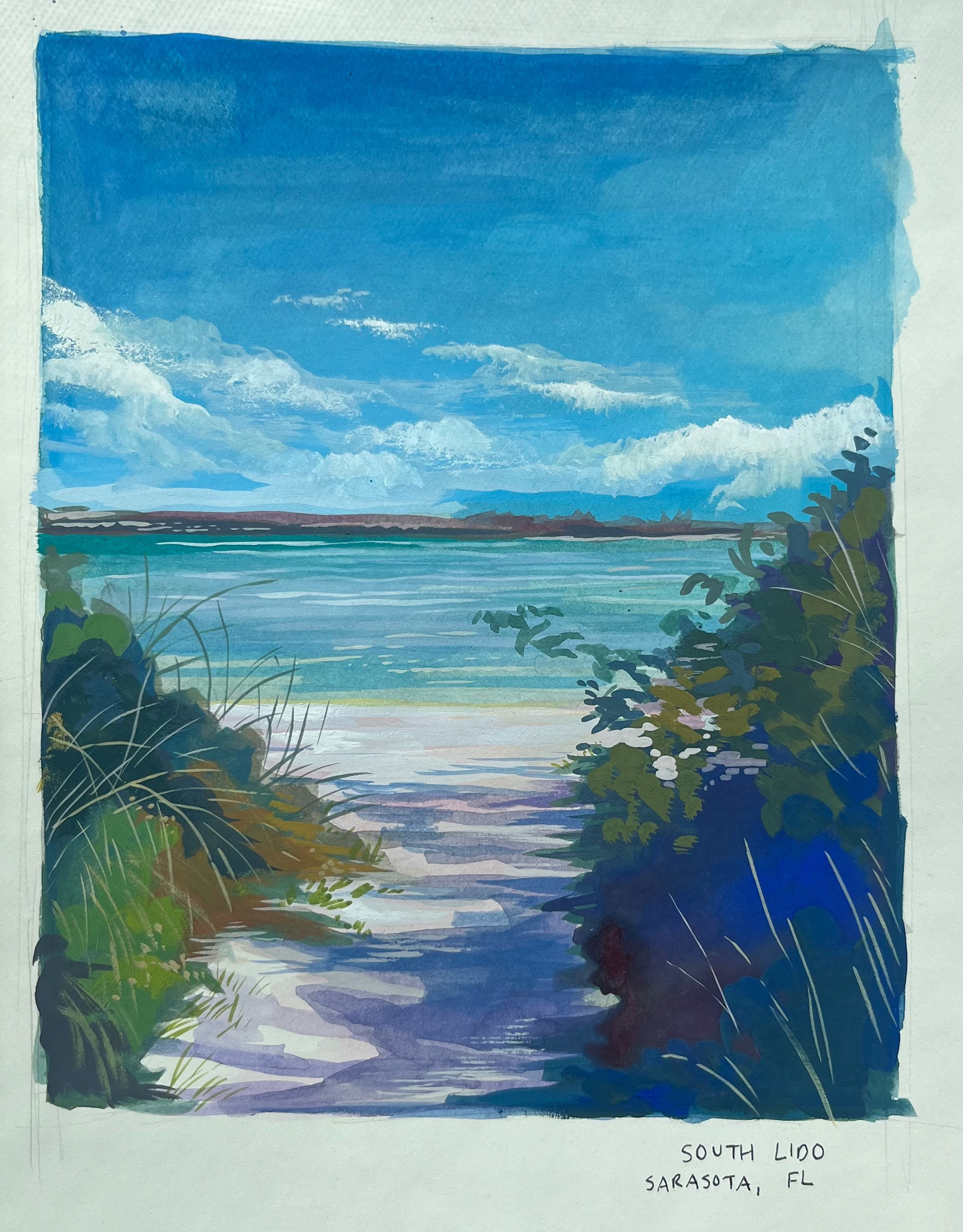 South Lido Gouache