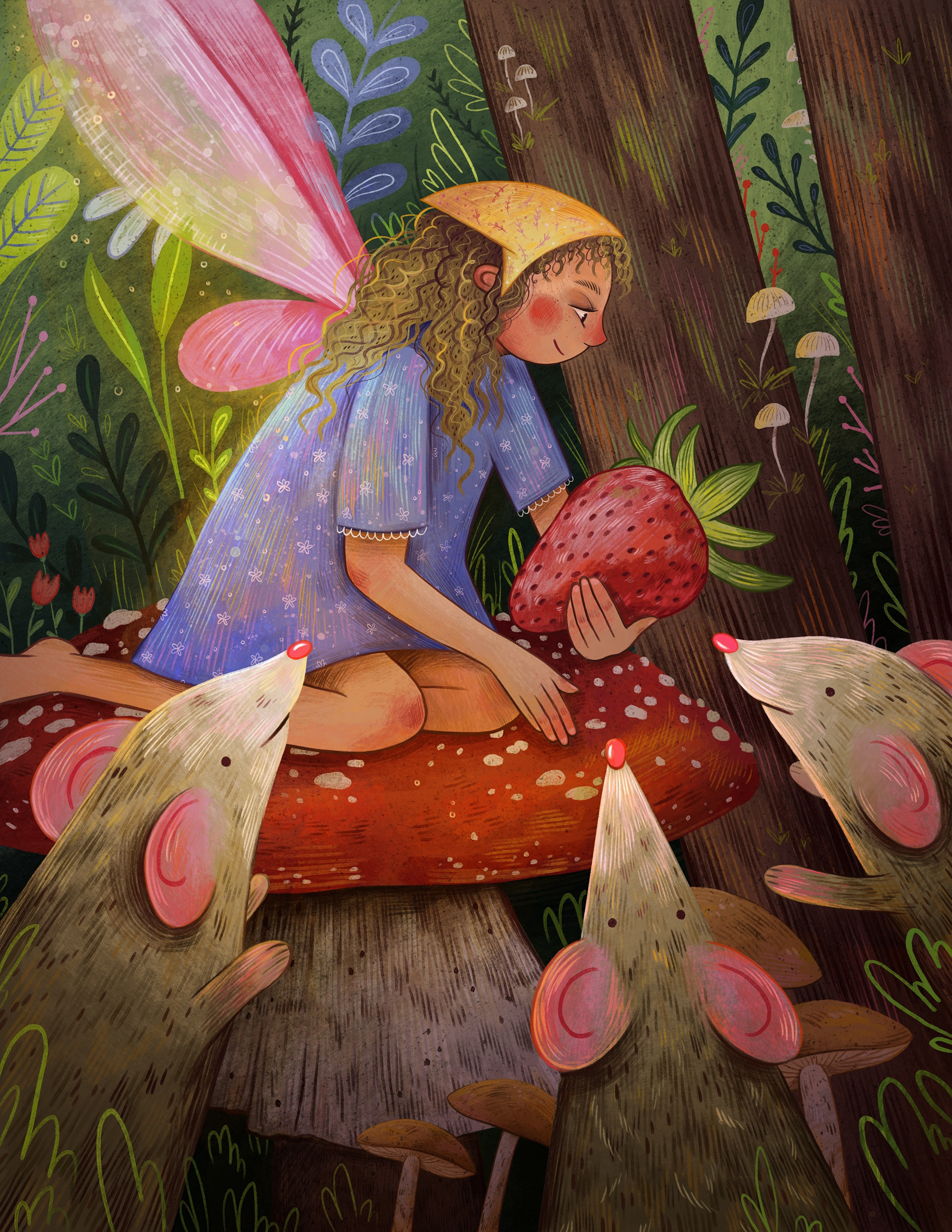 Strawberry Feast ; Procreate and Adobe Photoshop 2023