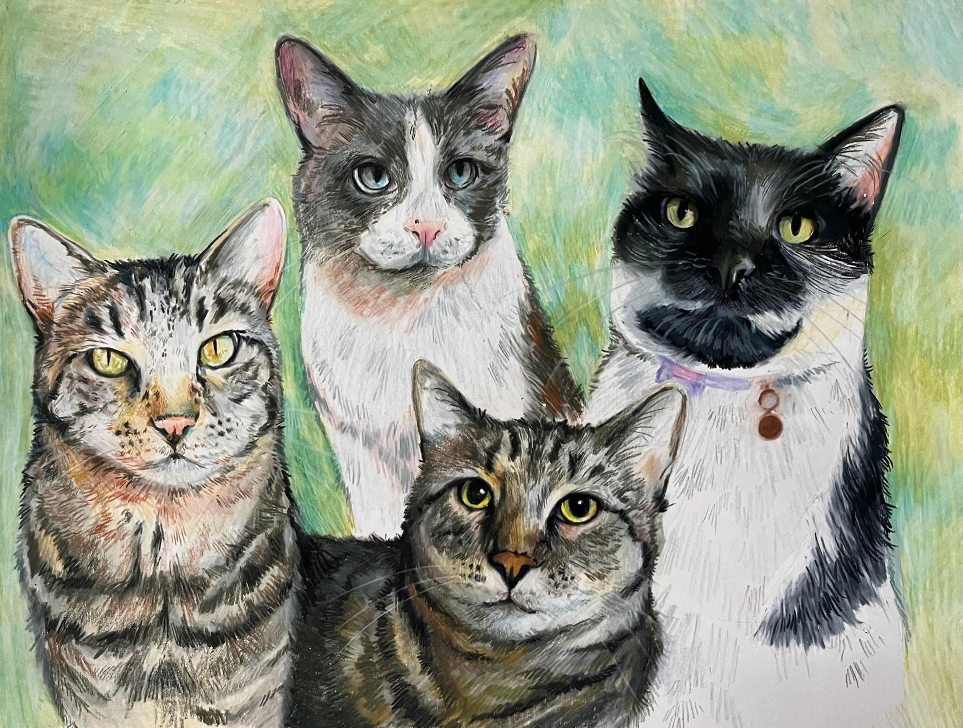 12x16 ; neocolor crayons